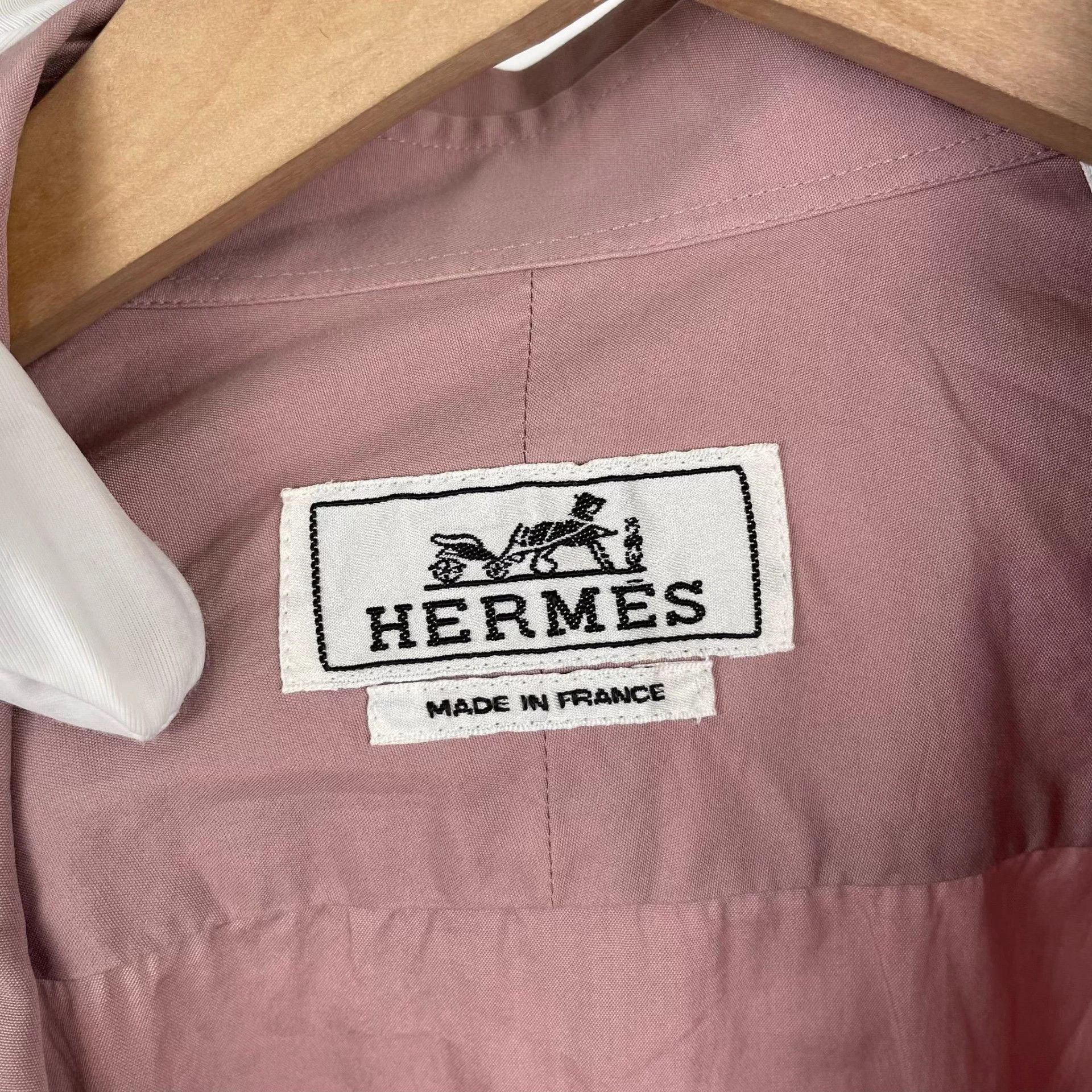 Hermes Hermès Short-Sleeve Shirt Cinnamon Pink 39 Size US M / EU 48-50 / 2 - 3 Thumbnail