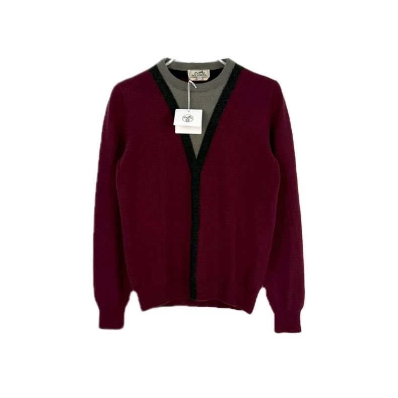 Hermes Hermes Burgundy Cashmere Sweater M Size US M / EU 48-50 / 2 - 1 Thumbnail