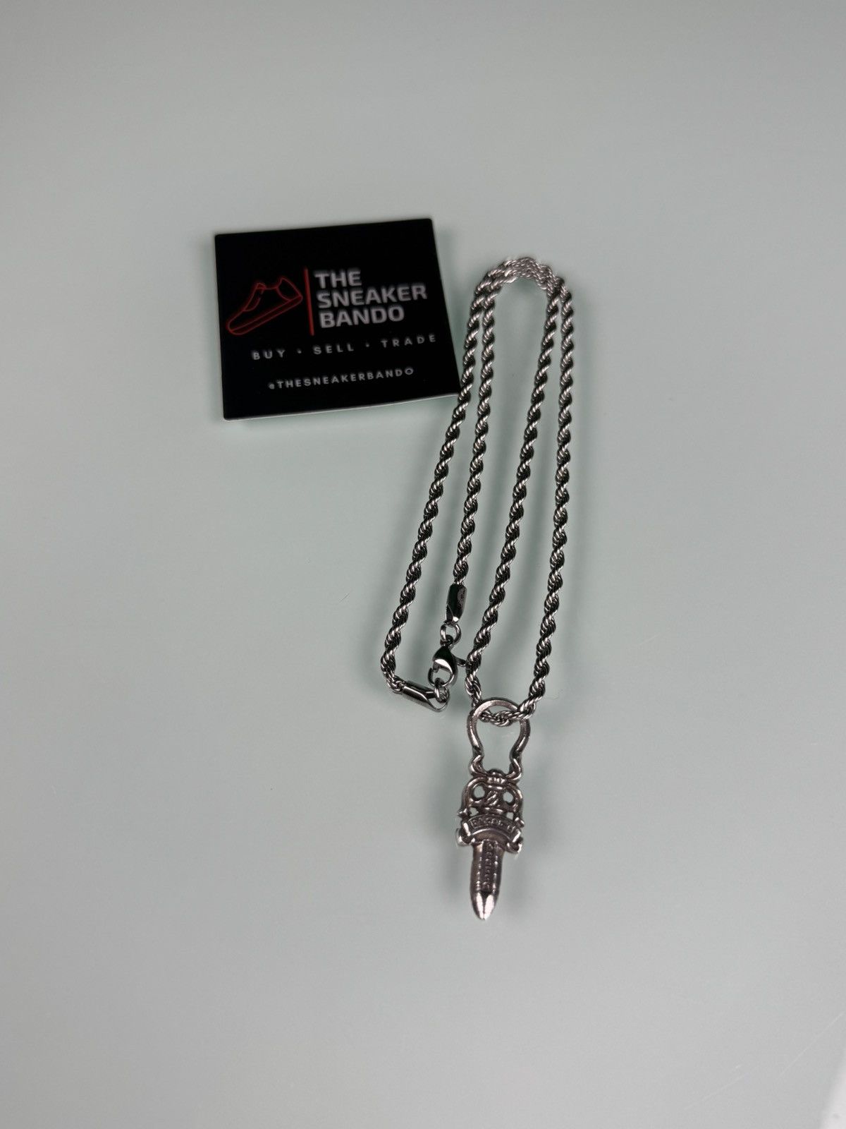 Chrome Hearts Chrome Hearts .925 Silver Dagger Zip Pendant with Rope Chain Size ONE SIZE - 2 Thumbnail