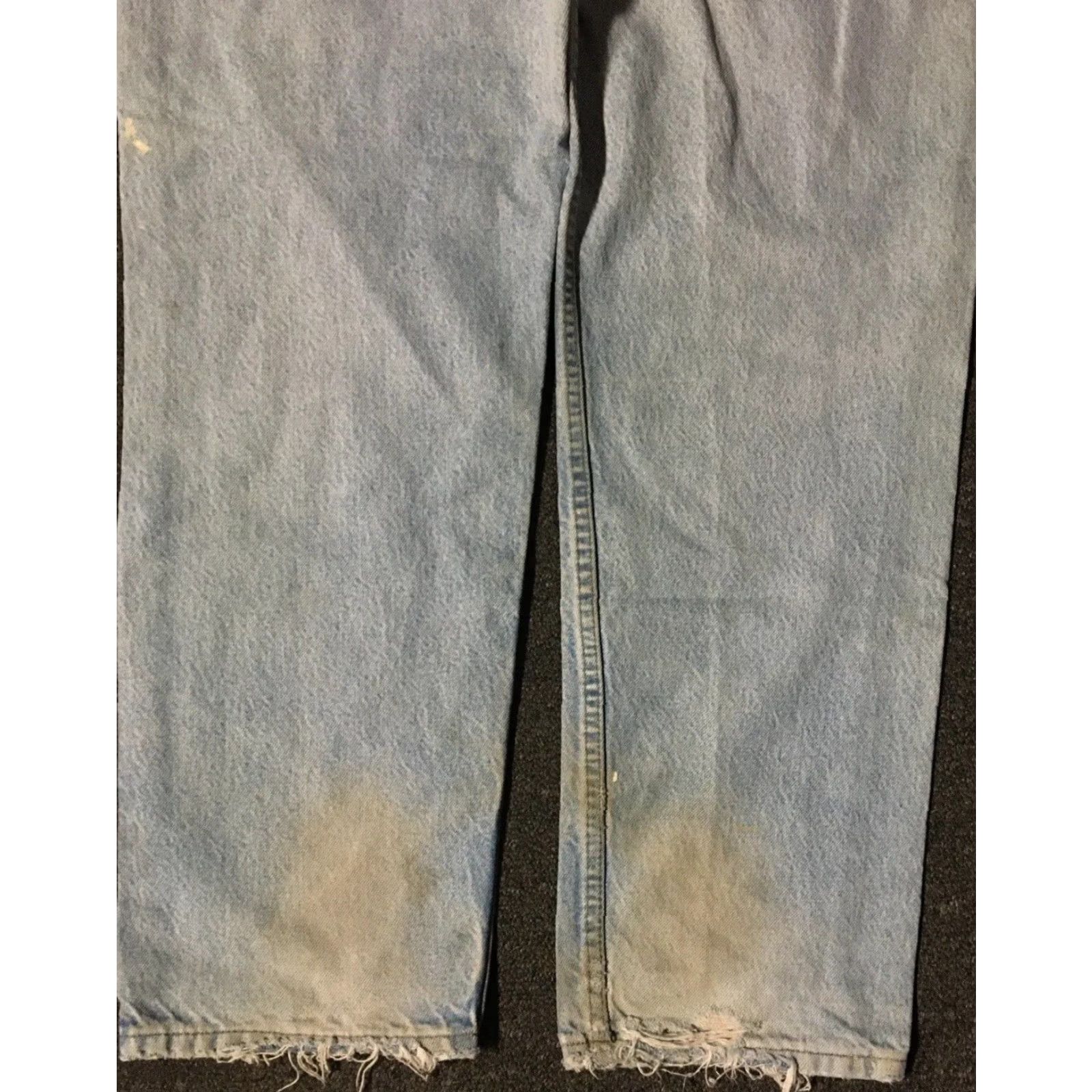 Carhartt Vtg 90s Carhartt Thrashed Faded Distress Jeans 40 Work Biker Grunge Skate Punk Size US 40 / EU 56 - 3 Thumbnail