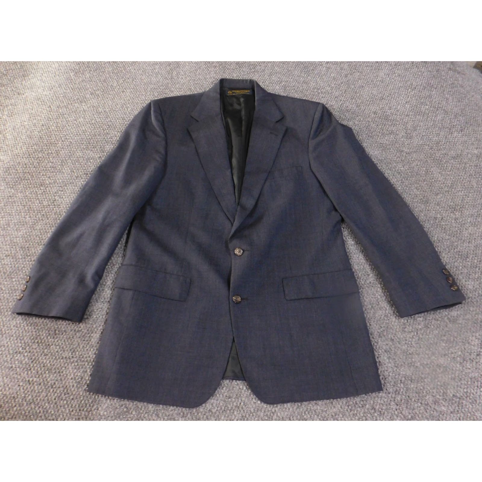 Brooks Brothers Brooks Brothers Blazer Mens 42 Long Blue Wool Two Button Sport Coat Jacket USA Size 42R - 3 Thumbnail