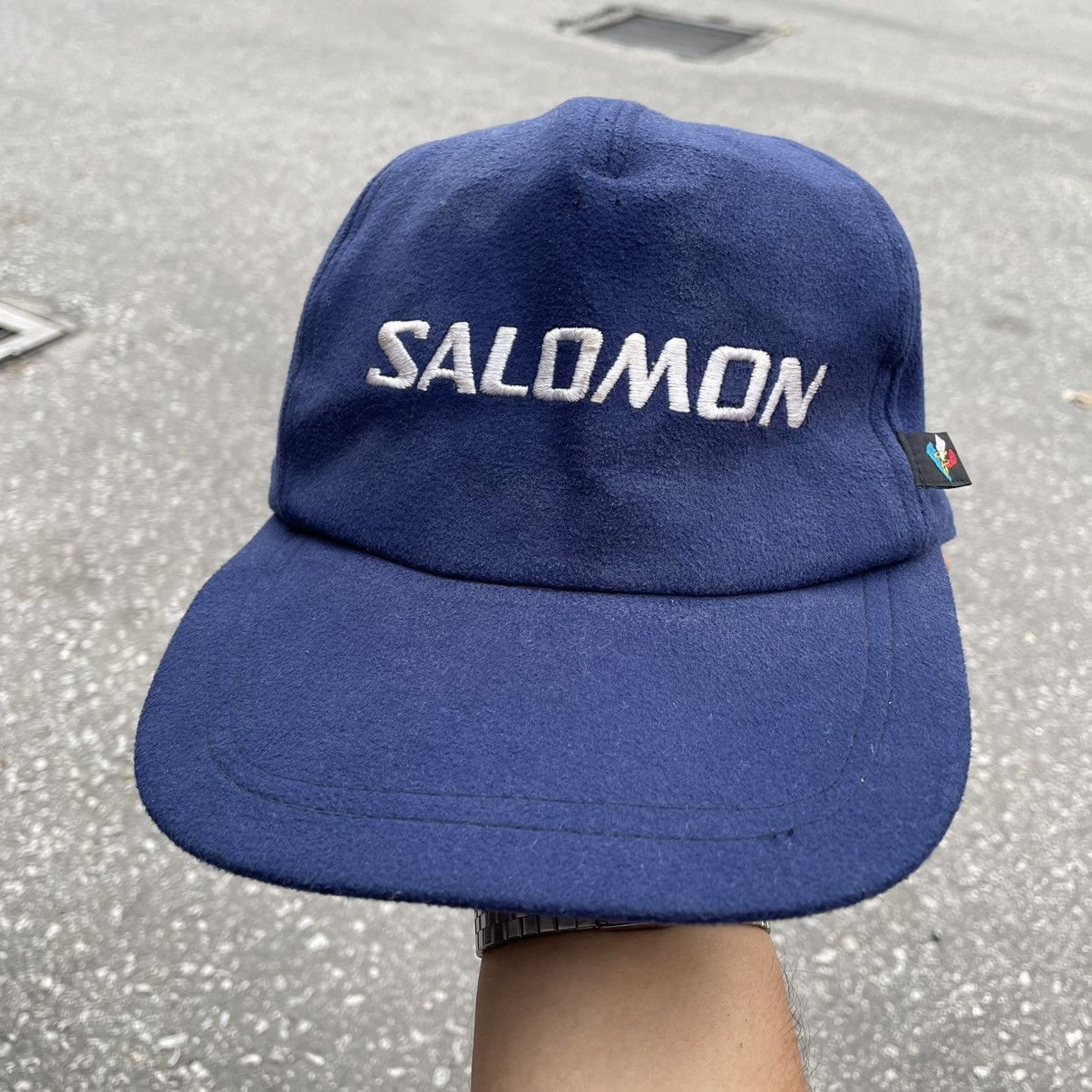 Salomon × Vintage 90s Salomon Spellout Flip Ear hat Size ONE SIZE - 1 Thumbnail
