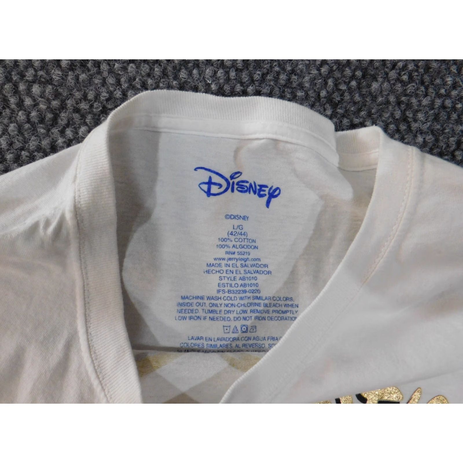 Disney Disney Mickey Mouse Shirt Men Large White Crew Neck Short Sleeve Cotton Knit Logo Classic - Men's T-Shirt Size US L / EU 52-54 / 3 - 5 Thumbnail