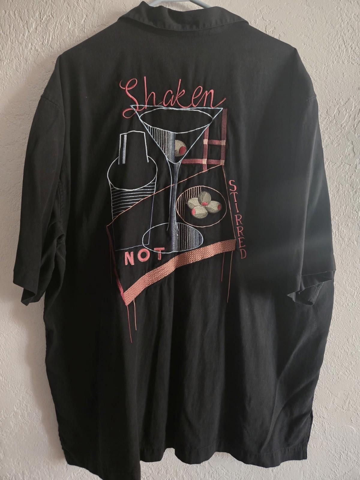 Tori Richard Tori Richard Mens 2XL Black Silk Blend Embroidered Tropical Size US XXL / EU 58 / 5 - 3 Thumbnail