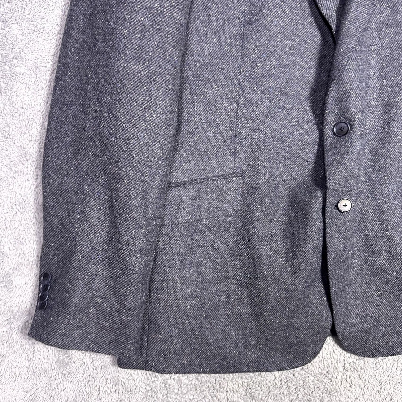 Joseph Abboud Joseph Abboud Blazer Men 48L Wool Sport Coat Slim Notch Lapel Blue Geometric 2-Button 4-Button Double-Vented Italy 48 Regular Size 48R - 3 Thumbnail