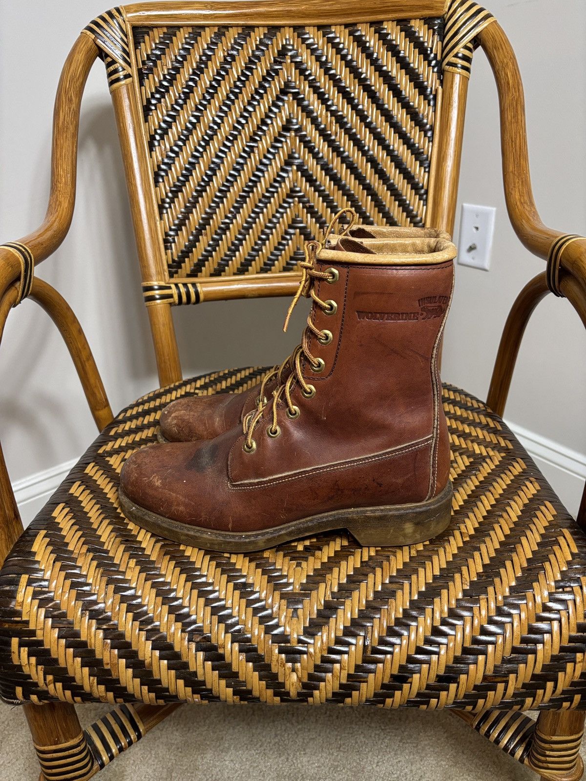 Wolverine Vtg Wolverine Work Boots Size 8.5 C Brown Leather Insulated Size US 8.5 / EU 41-42 - 3 Thumbnail