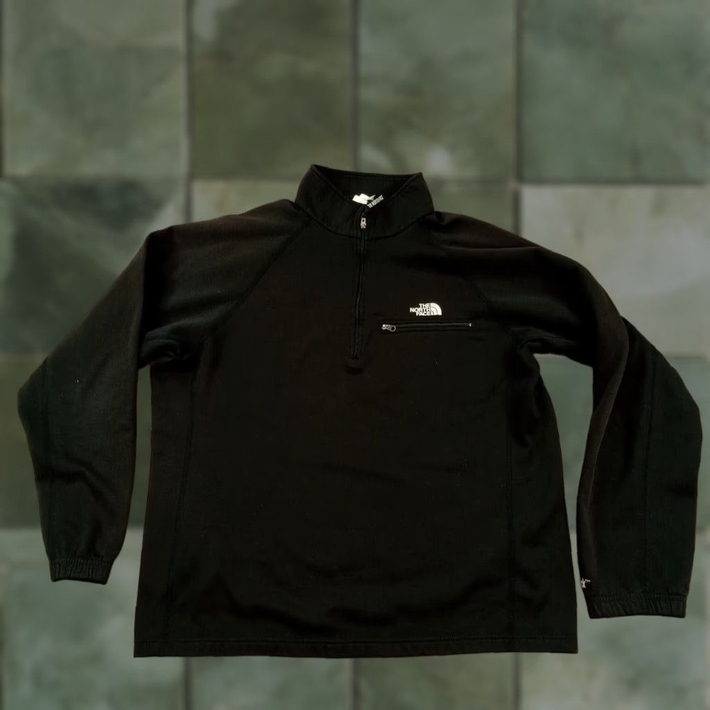 The North Face The North Face Mens Medium Black Long Sleeve Pullover Sweater 1/4 Zip Casual Hiking Size US M / EU 48-50 / 2 - 1 Thumbnail
