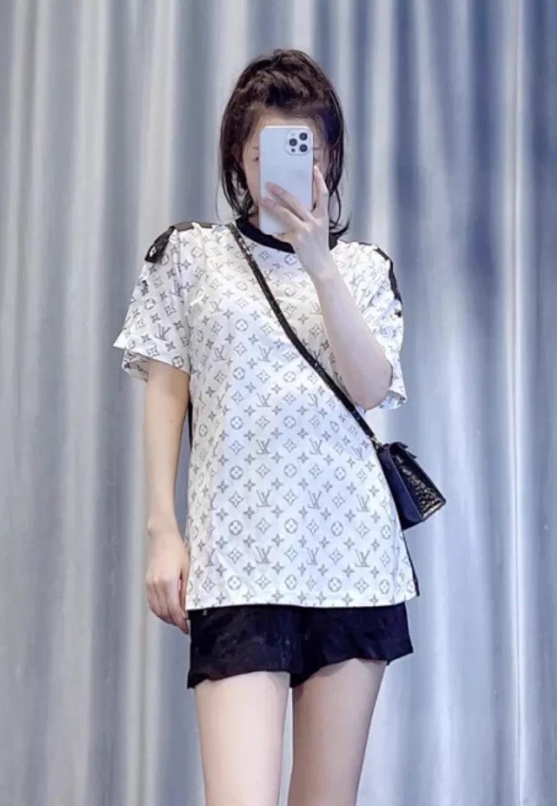 Louis Vuitton LV Monogram Colorblock Black & White Short Sleeve Size S / US 4 / IT 40 - 5 Thumbnail