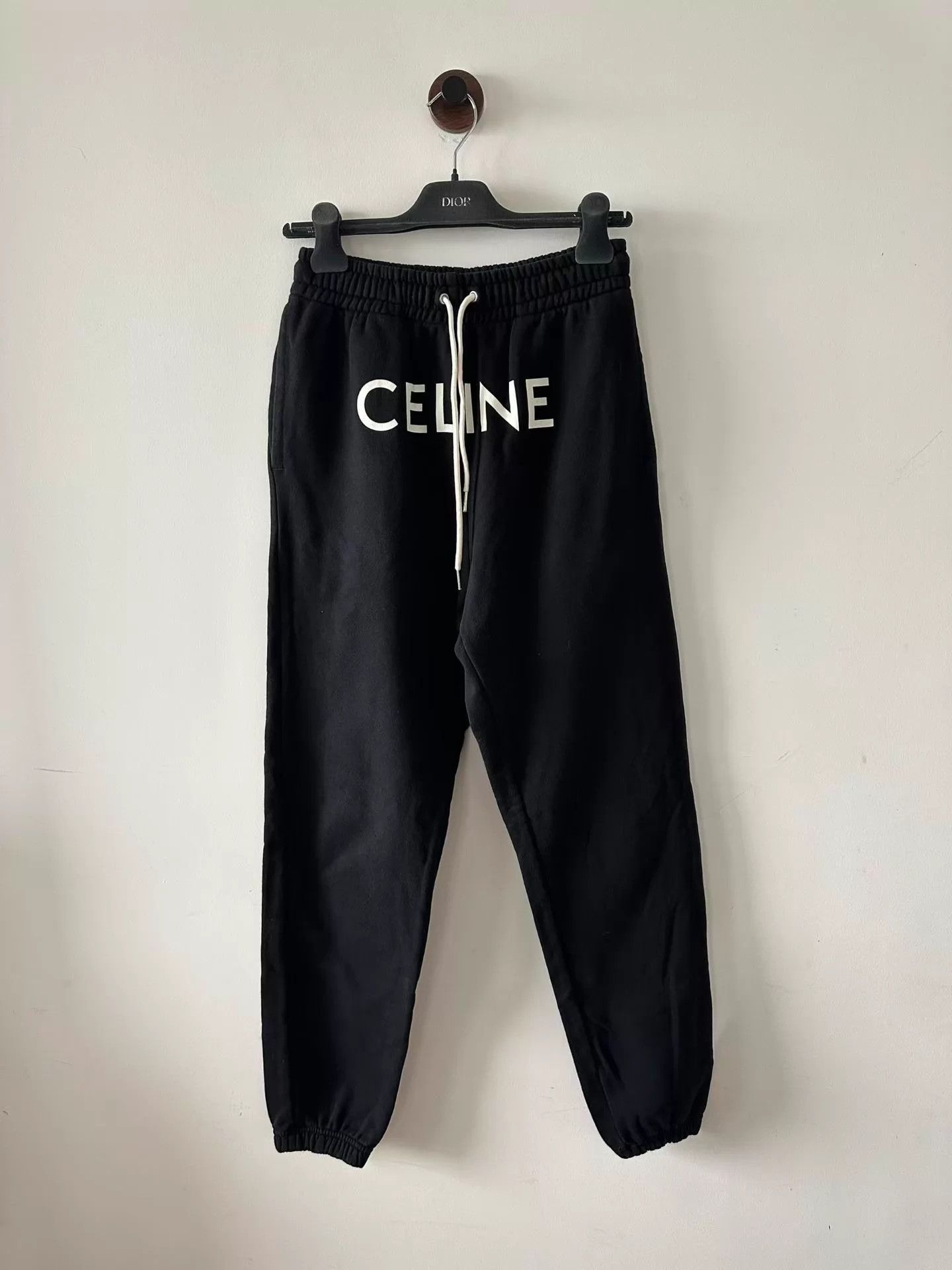 Celine Celine Black Big Logo Sweatpants S Size 26" / US 2 / IT 38 - 1 Thumbnail