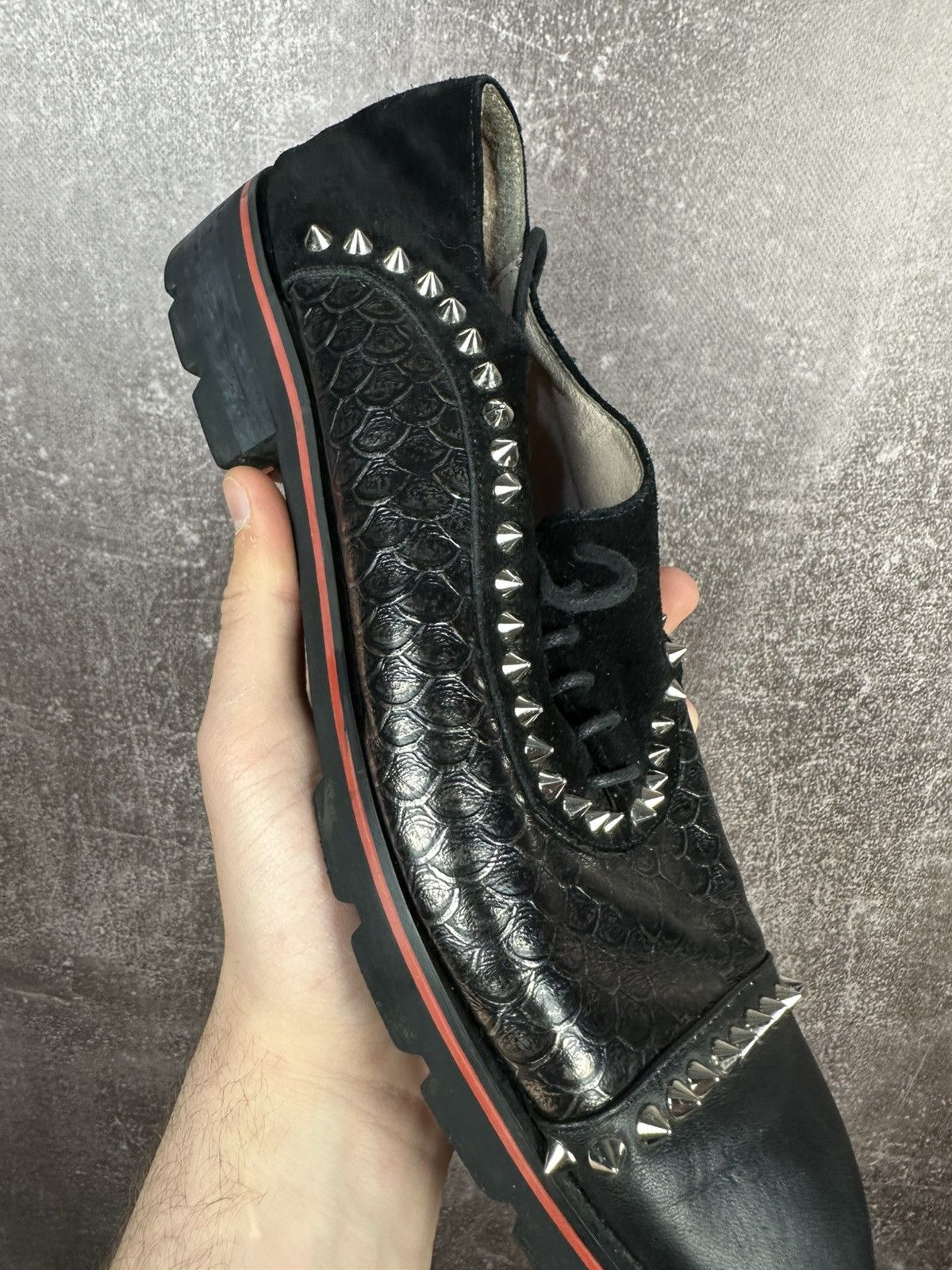 Christian Louboutin Christian Louboutin Champignac Leather & Suede Oxford Size US 13 / EU 46 - 4 Thumbnail