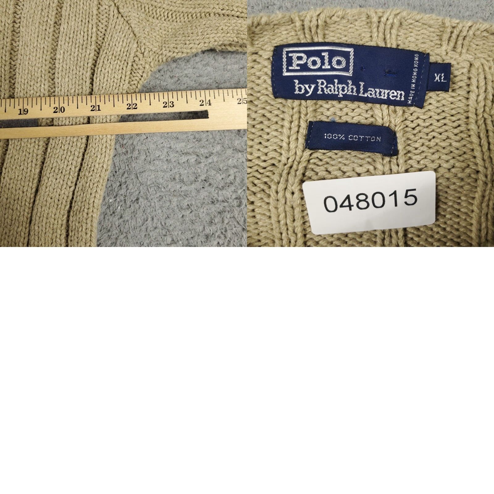 Ralph Lauren VINTAGE Ralph Lauren Sweater Womens XL Beige Knit Pullover Long Sleeve Crew Neck Classic Sports Size XL / US 12-14 / IT 48-50 - 8 Thumbnail