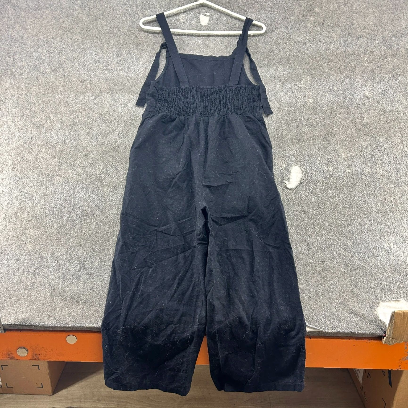 Vintage Lucy & Yak Jumpsuit Women 6 Black Overalls One-Piece Workwear Casual Linen Cotton Blend Canvas Sleeveless 90s Vintage? Size 28" / US 6 / IT 42 - 4 Thumbnail