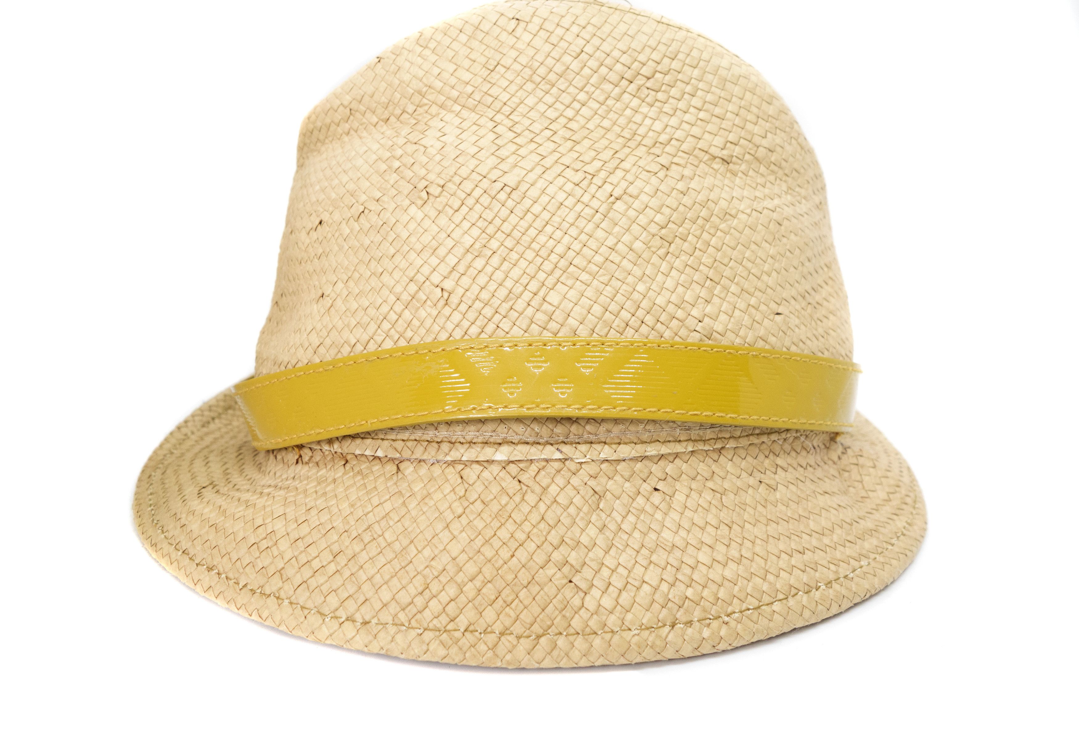 Burberry Straw Leather Band Cellulosa Bucket Hat Size ONE SIZE - 5 Thumbnail