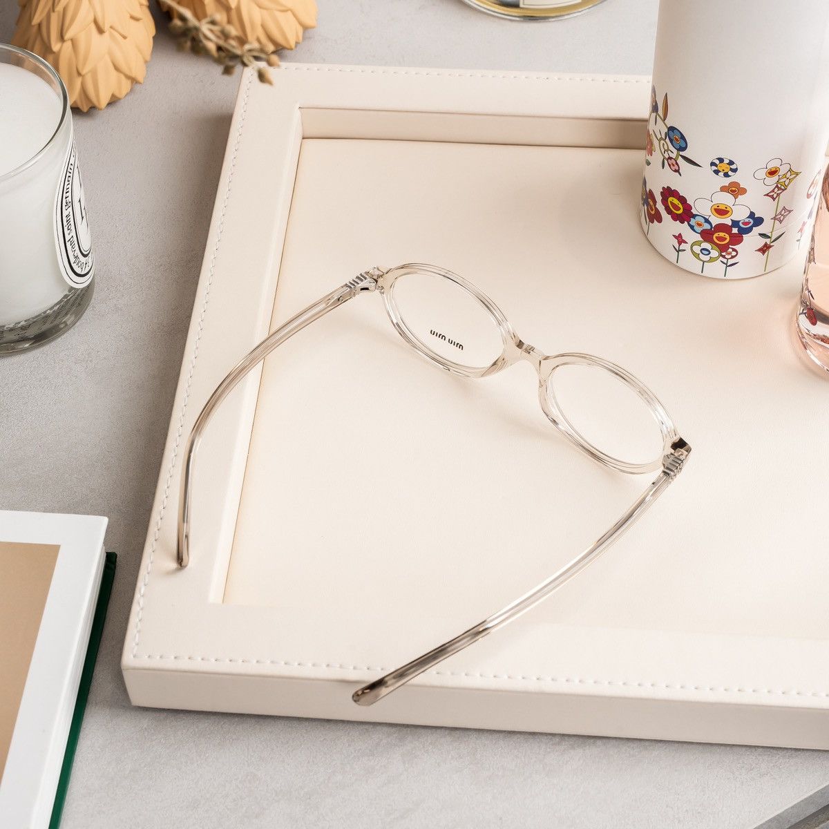Miu Miu MIU MIU 0MU 01XV 12U1O1 GLASSES Size ONE SIZE - 4 Thumbnail