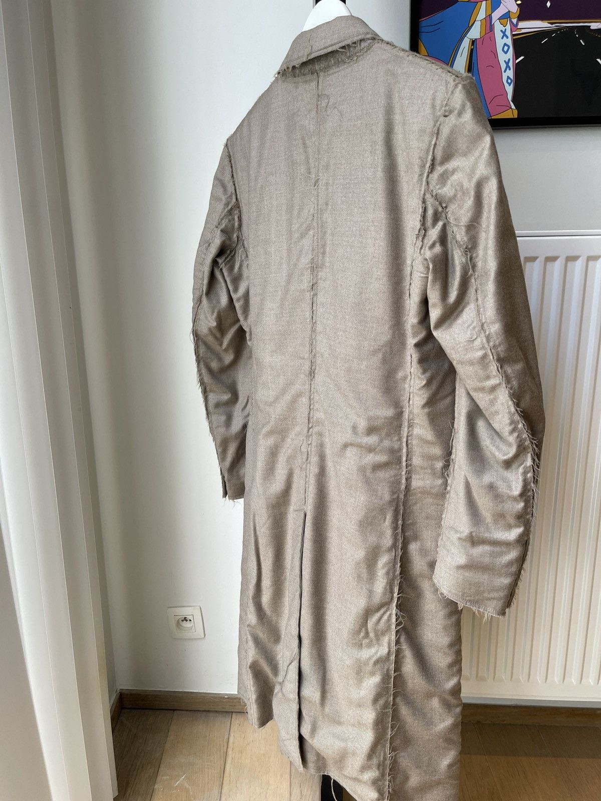 Maison Margiela Maison Martin Margiela FW04 Beige Wool Overlay Long Coat Size US XS / EU 42 / 0 - 13 Thumbnail