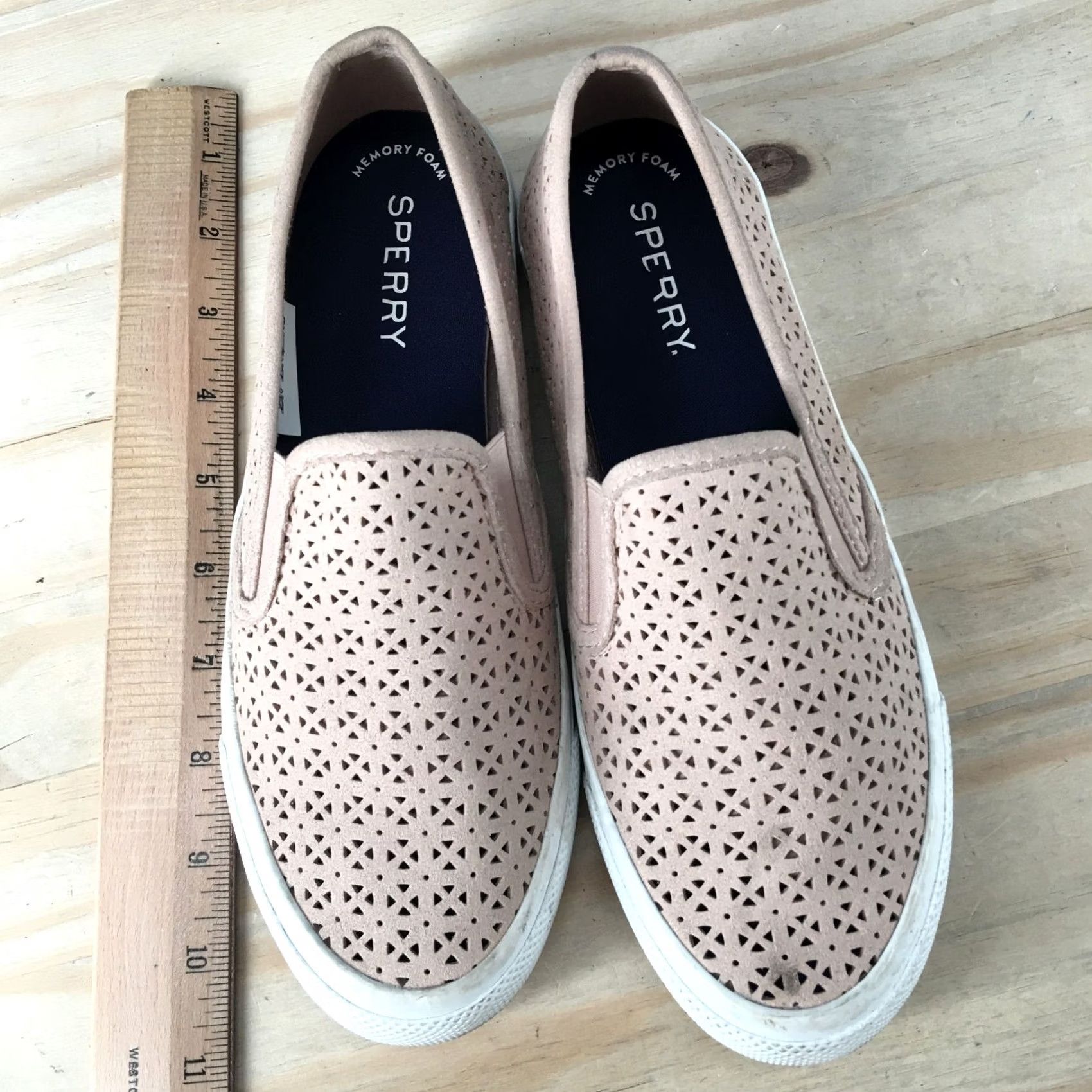 Sperry SPERRY Top Sider Shoes Womens 6.5 Seaside Slip On Pink Faux Suede Perforated Size M / US 6-8 / IT 42-44 - 7 Thumbnail