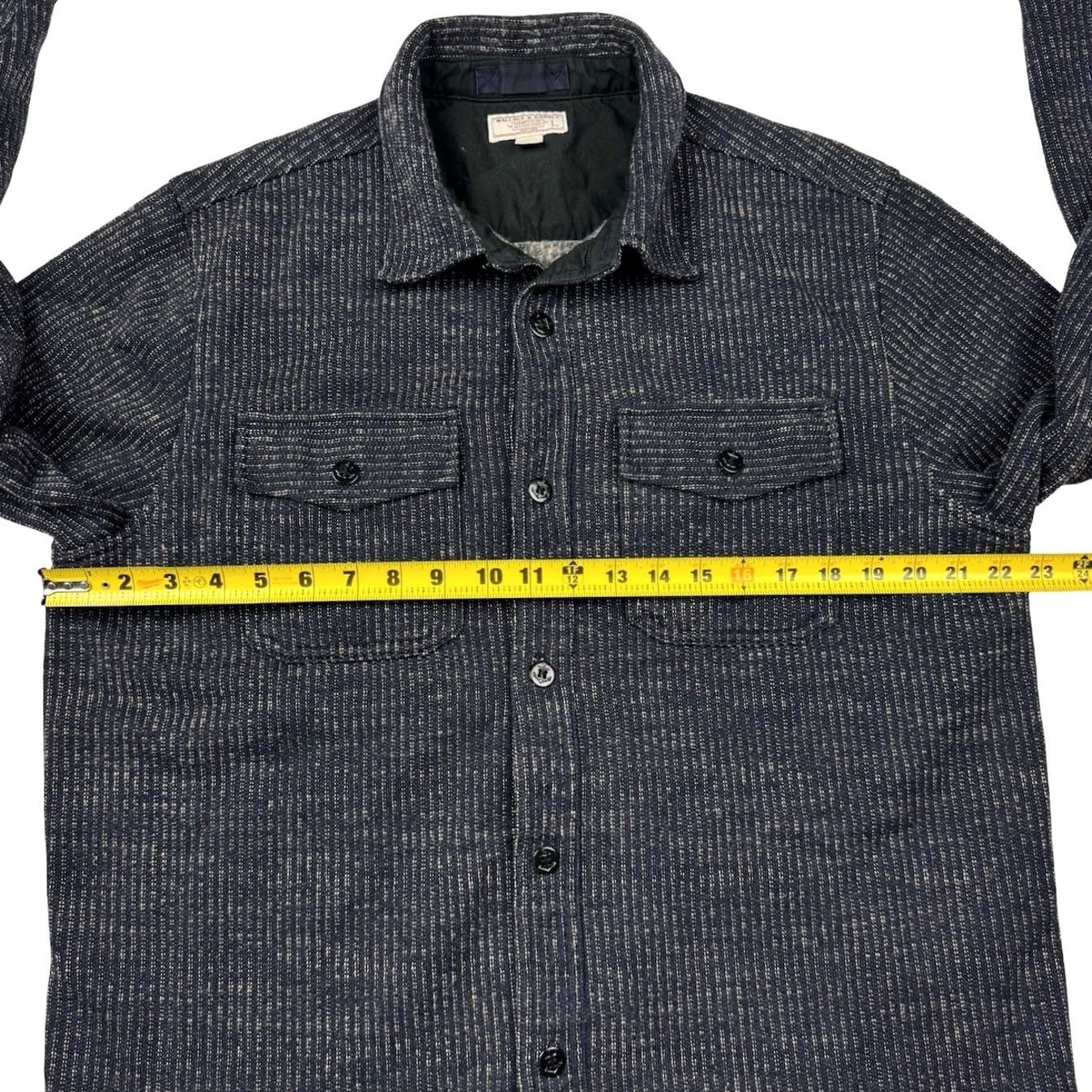 Wallace & Barnes Wallace & Barnes Men's Button Shacket Blue Lined Large Button Size US L / EU 52-54 / 3 - 6 Thumbnail