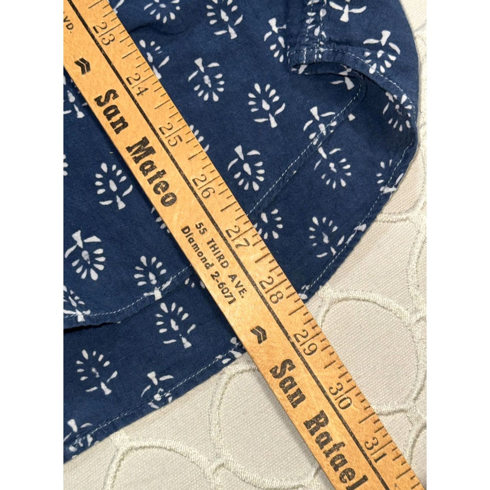 Faherty Faherty Shirt Mens Small Blue Short Sleeve Button Up Cotton Tree Print Casual Size US M / EU 48-50 / 2 - 7 Thumbnail