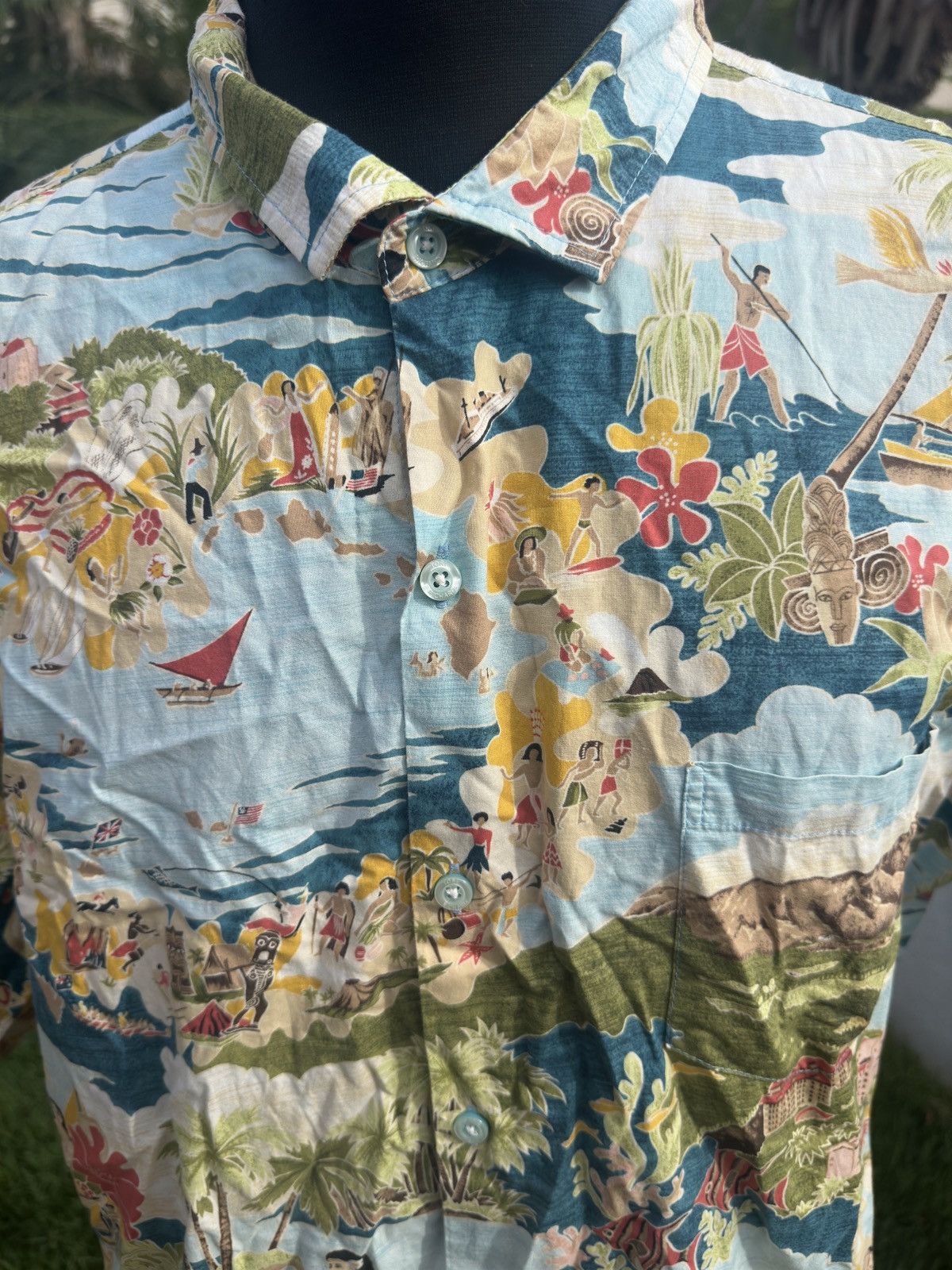 Tori Richard PreOwned Tori Richard Hawaiian Print Multicolored Men's XXL Size US XXL / EU 58 / 5 - 3 Thumbnail