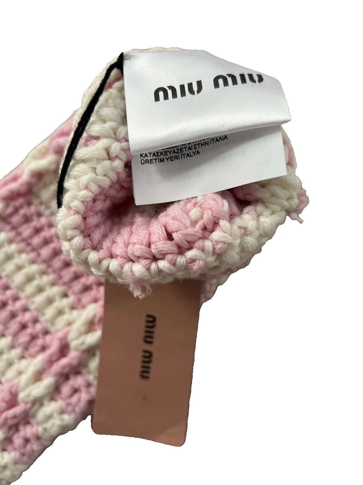 Miu Miu Miu Miu Handmade Knit Virgin Wool Leg Warmers Striped Size ONE SIZE - 2 Thumbnail