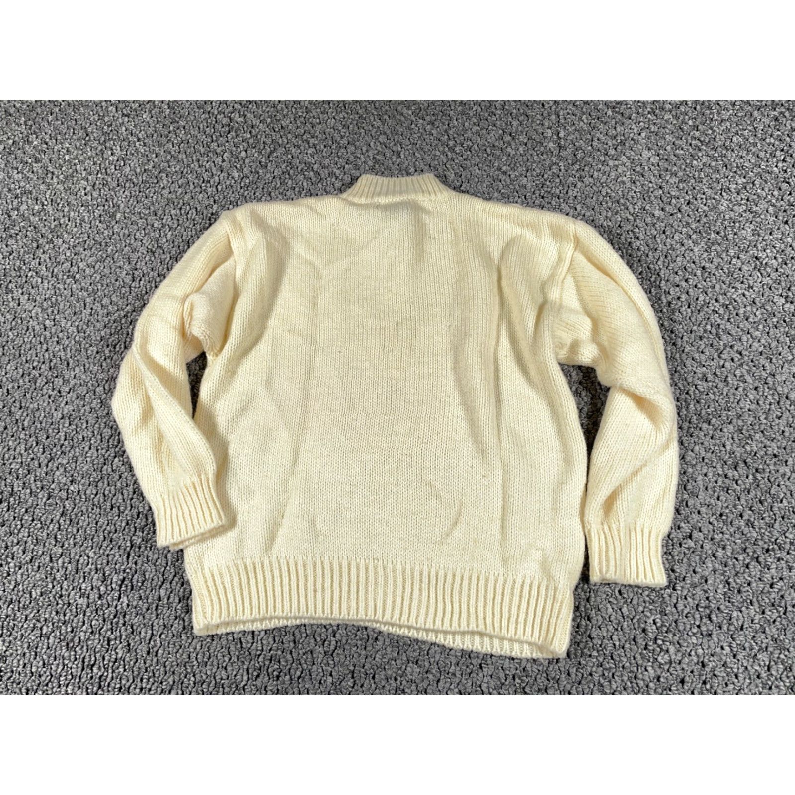 Vintage VINTAGE Boundary Waters Cable Knit Mock Neck Sweater Women's Large Ivory Preppy Lightweight Size L / US 10 / IT 46 - 2 Thumbnail