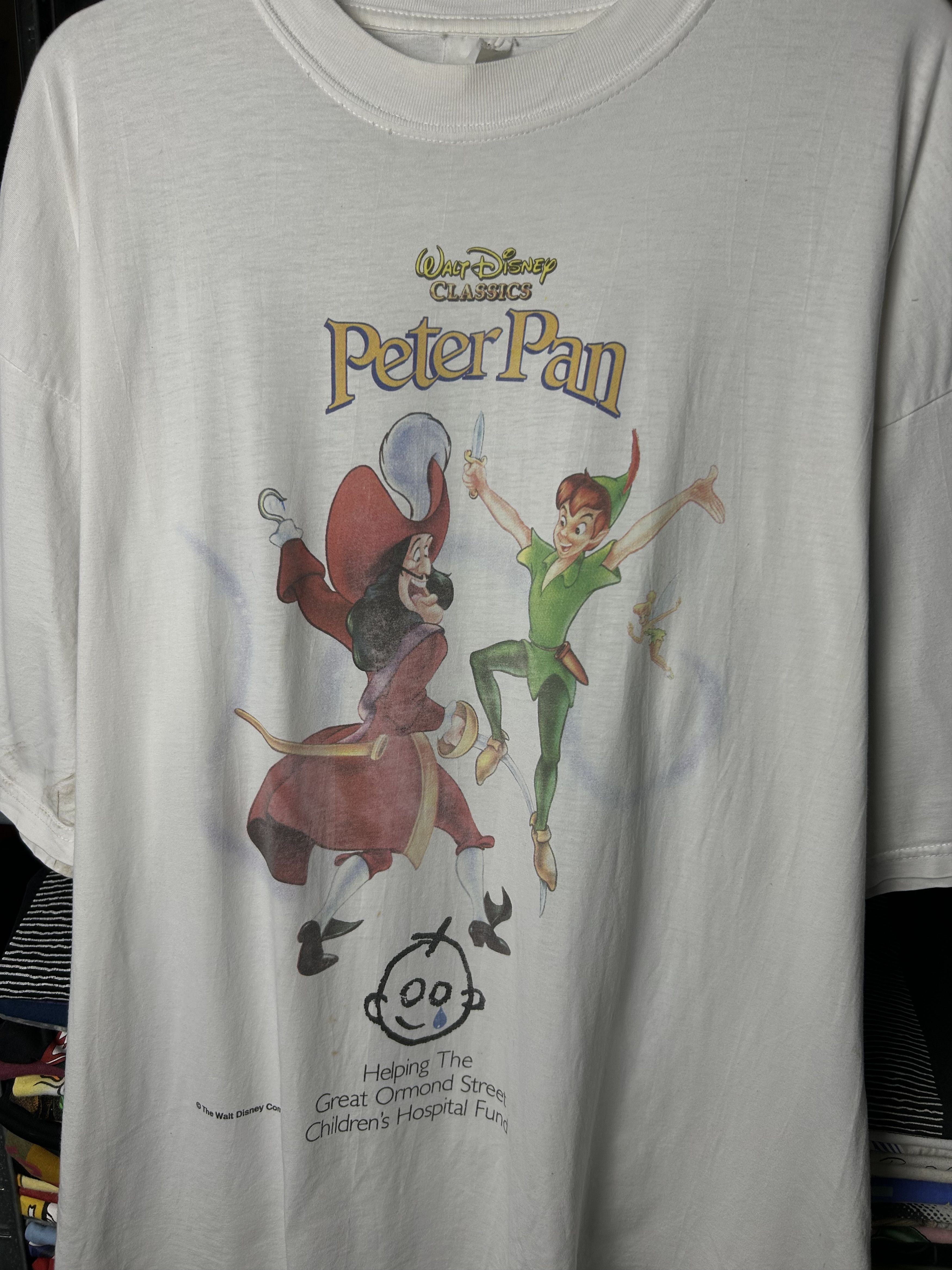 Cartoon Network Vintage 90s Peter Pan Hook Cartoon Movie T-shirt Size US XL / EU 56 / 4 - 3 Thumbnail