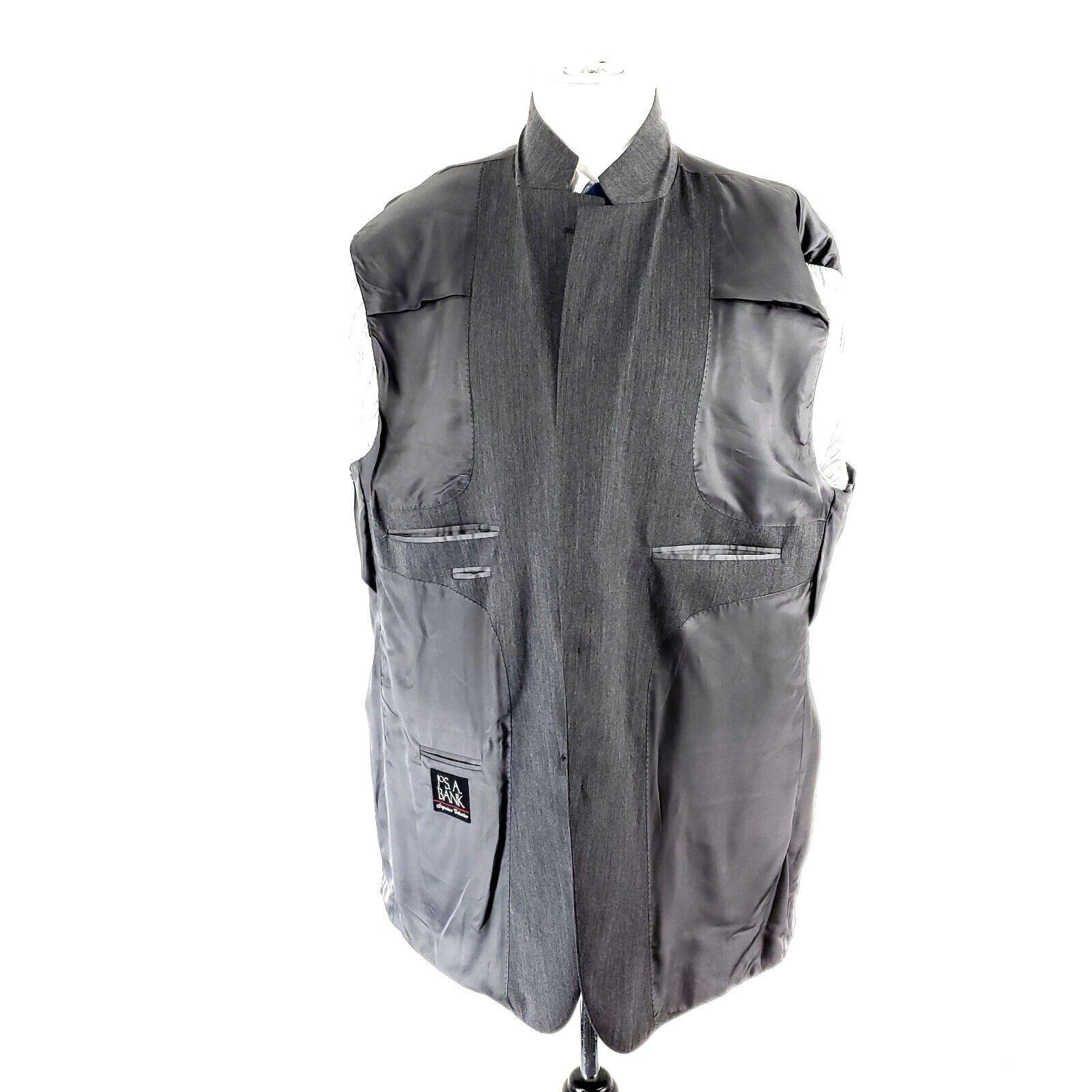 Jos. A. Bank Jos A Bank Signature Wool 2 Button 2 Piece Suit 46L Gray Her Size 46L - 10 Thumbnail