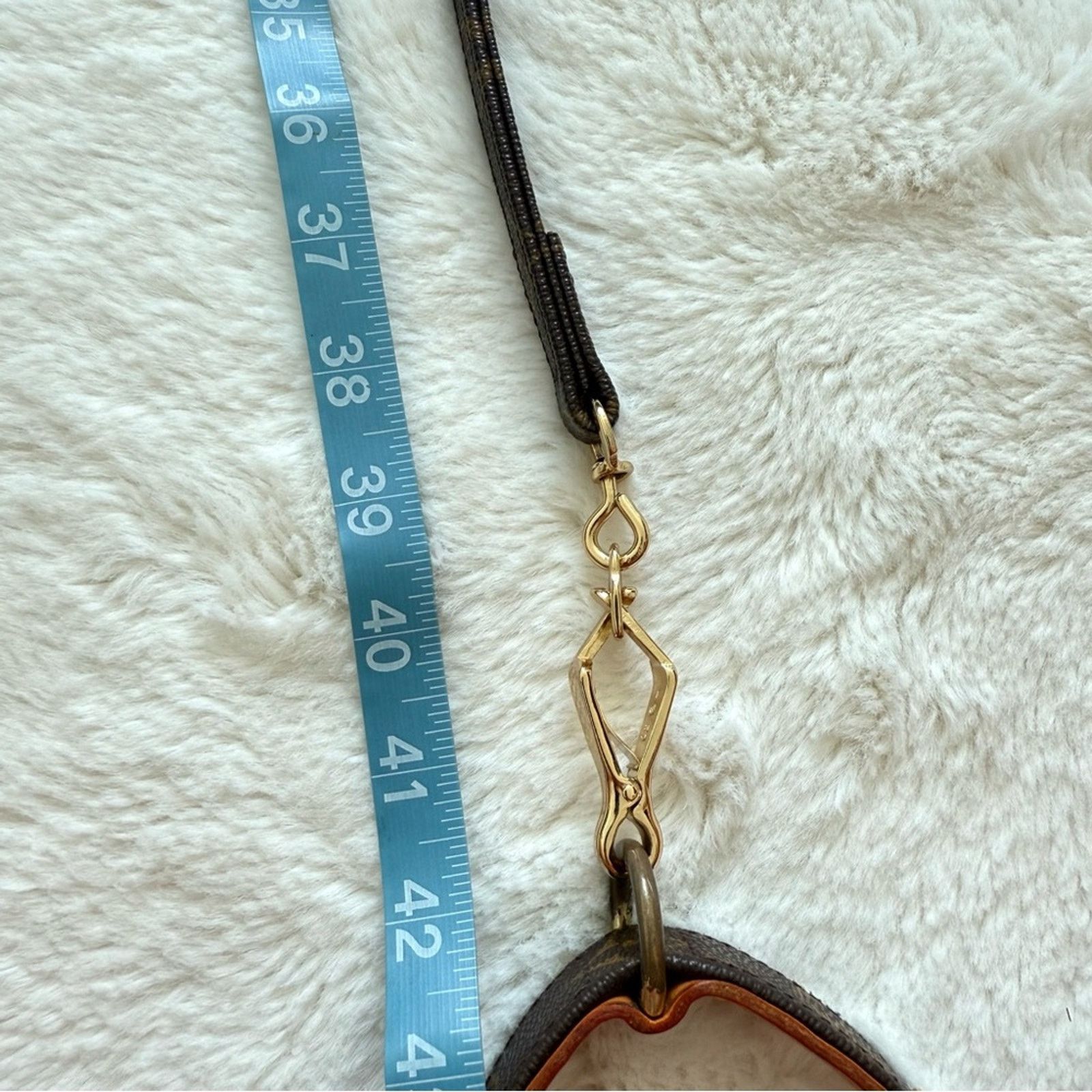 Louis Vuitton Louis Vuitton Dog Lead Monogram Brown Leather Pet Authentic Size ONE SIZE - 10 Thumbnail