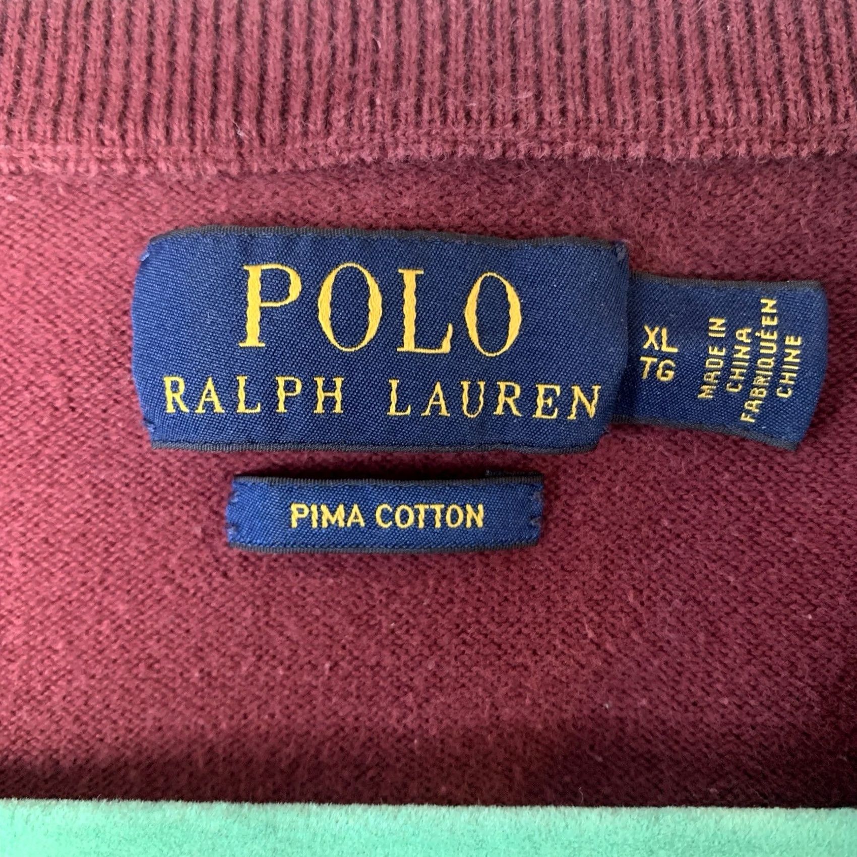 Polo Ralph Lauren Polo Ralph Lauren Sweater Men XL Maroon 100% Pima Cotton V-Neck Pony Preppy Shirt Pullover Logo Knit Long Sleeve Regular Vintage: No Size US XL / EU 56 / 4 - 3 Thumbnail