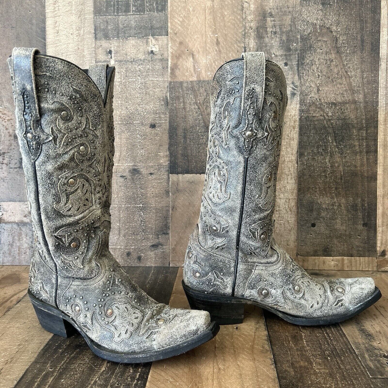 Lucchese Lucchese M5730 Snip Toe Studded Cowboy Boots Womens 6.5 B Size US 6.5 / IT 36.5 - 2 Thumbnail
