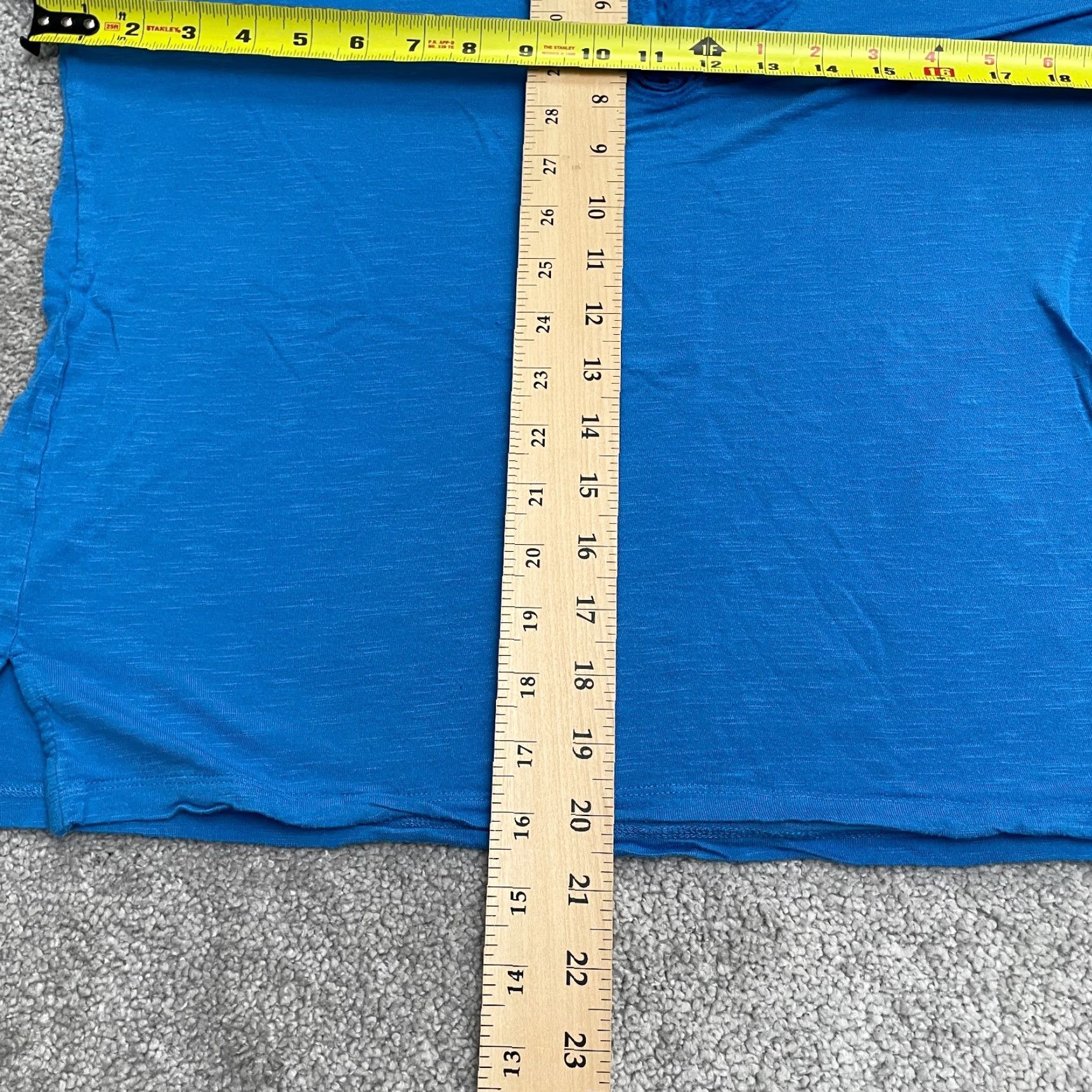 Nine West Nine West Blouse Womens XL Solid Blue V-neck Long Sleeve Casual Soft Stretch Top Size XL / US 12-14 / IT 48-50 - 7 Thumbnail
