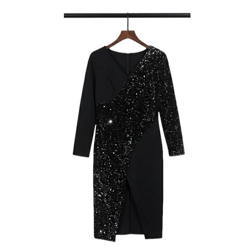 Other Formal Gown Dress Black long Sleeved Sequin Bead Jeweled 3XL Size 3XL / US 20-22 - 3 Thumbnail