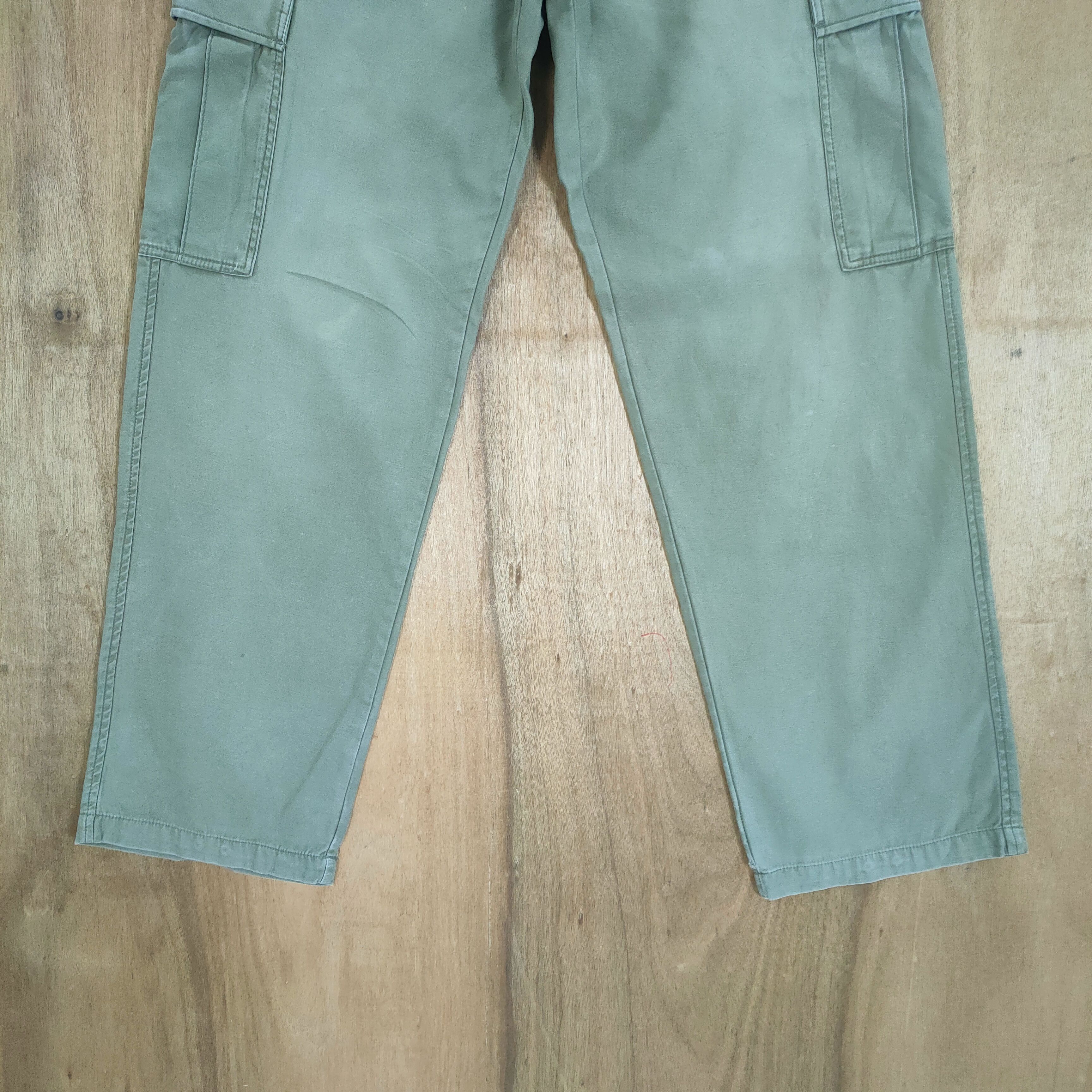 Japanese Brand VINTAGE B NUMBER GREEN CARGO PANTS Size US 32 / EU 48 - 3 Thumbnail