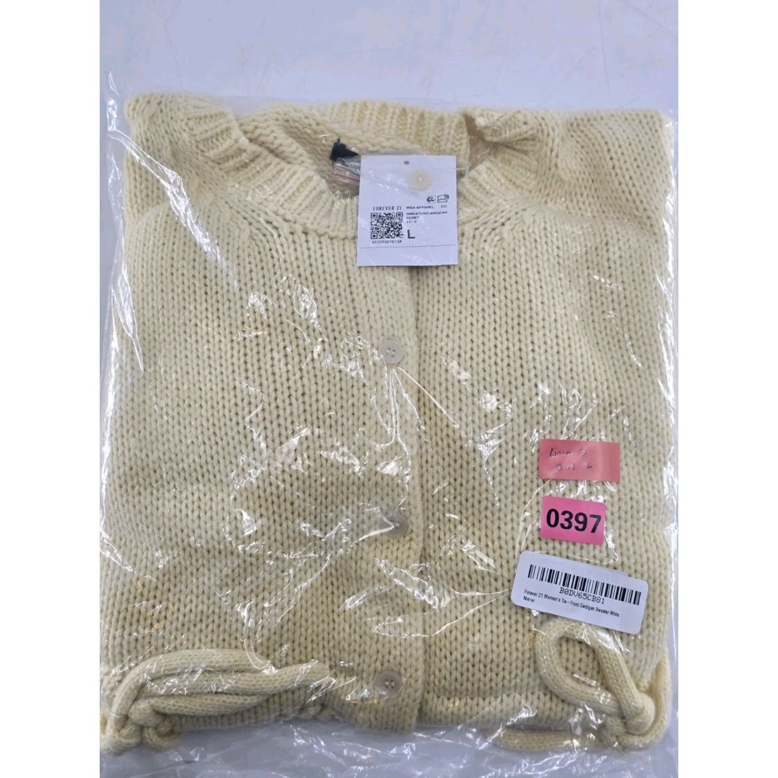 Forever 21 FOREVER 21 Cardigan Sweater - Yellow - NWT - Women’s Tie-Front Knit - Size L - Long Sleeve - Regular Size L / US 10 / IT 46 - 2 Thumbnail