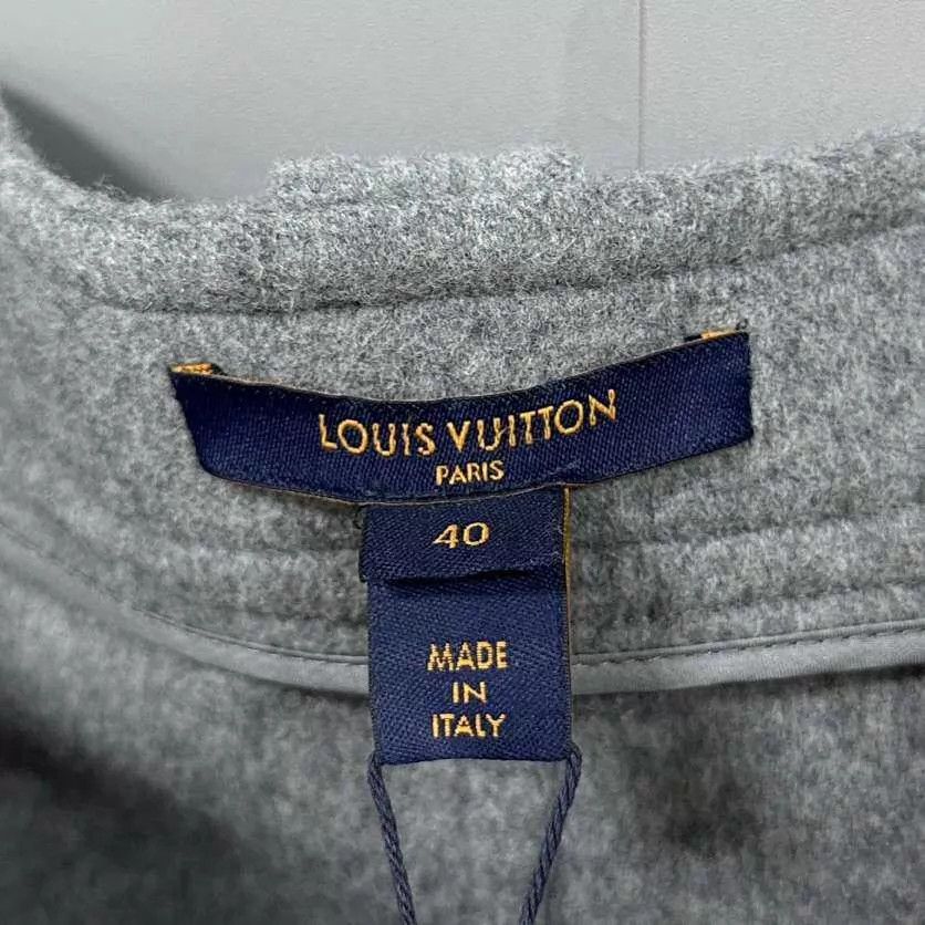 Louis Vuitton LV Women's Gray Monogram Allover Print Wool A-line Skirt 40 Size M / US 6-8 / IT 42-44 - 4 Thumbnail