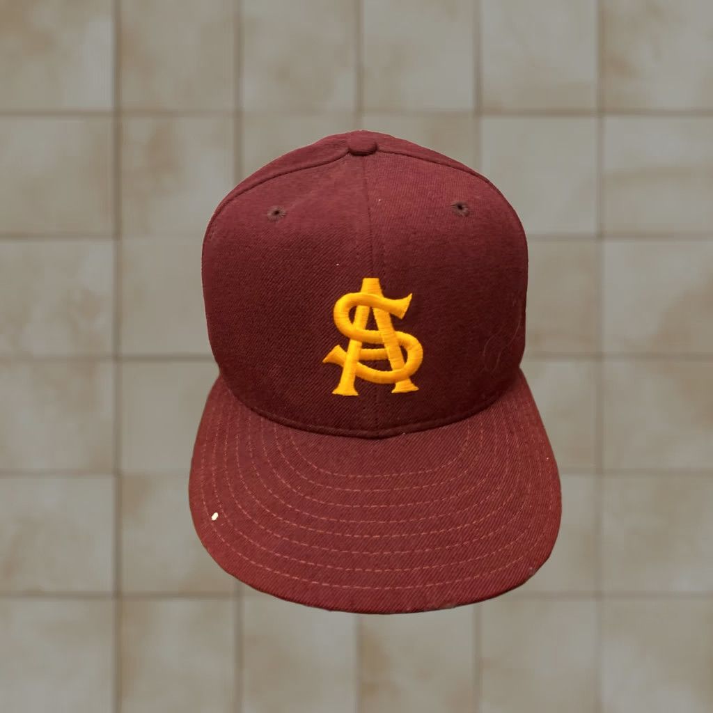 New Era VTG 80s Arizona State ASU New Era Fitted Hat Cap 7 OSU 100% Wool USA Black Mens Baseball 1990s Size ONE SIZE - 1 Thumbnail