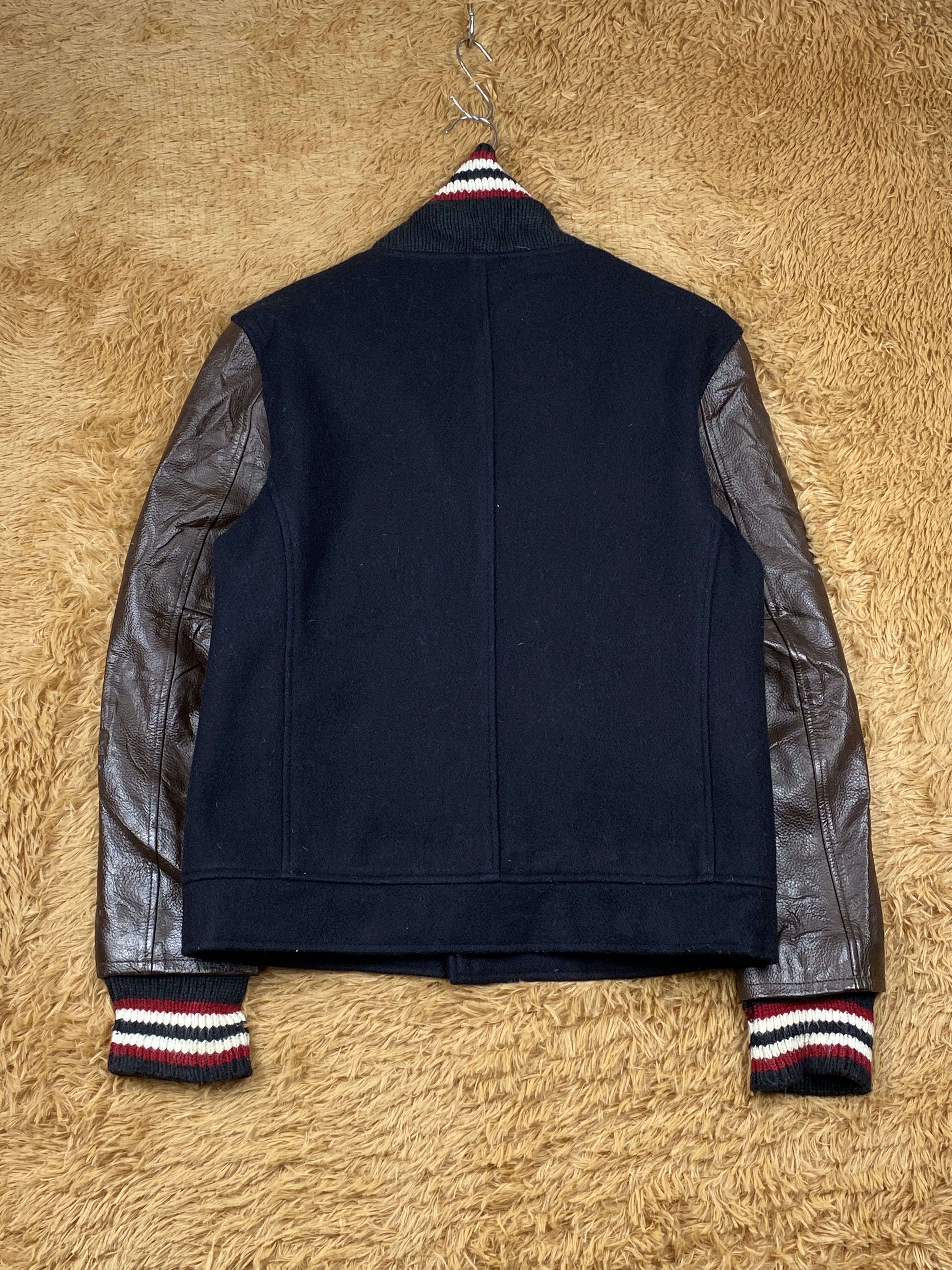 Japanese Brand Vintage Japanese Brand Varsity Leather Sleeve J1717 Size US S / EU 44-46 / 1 - 5 Thumbnail