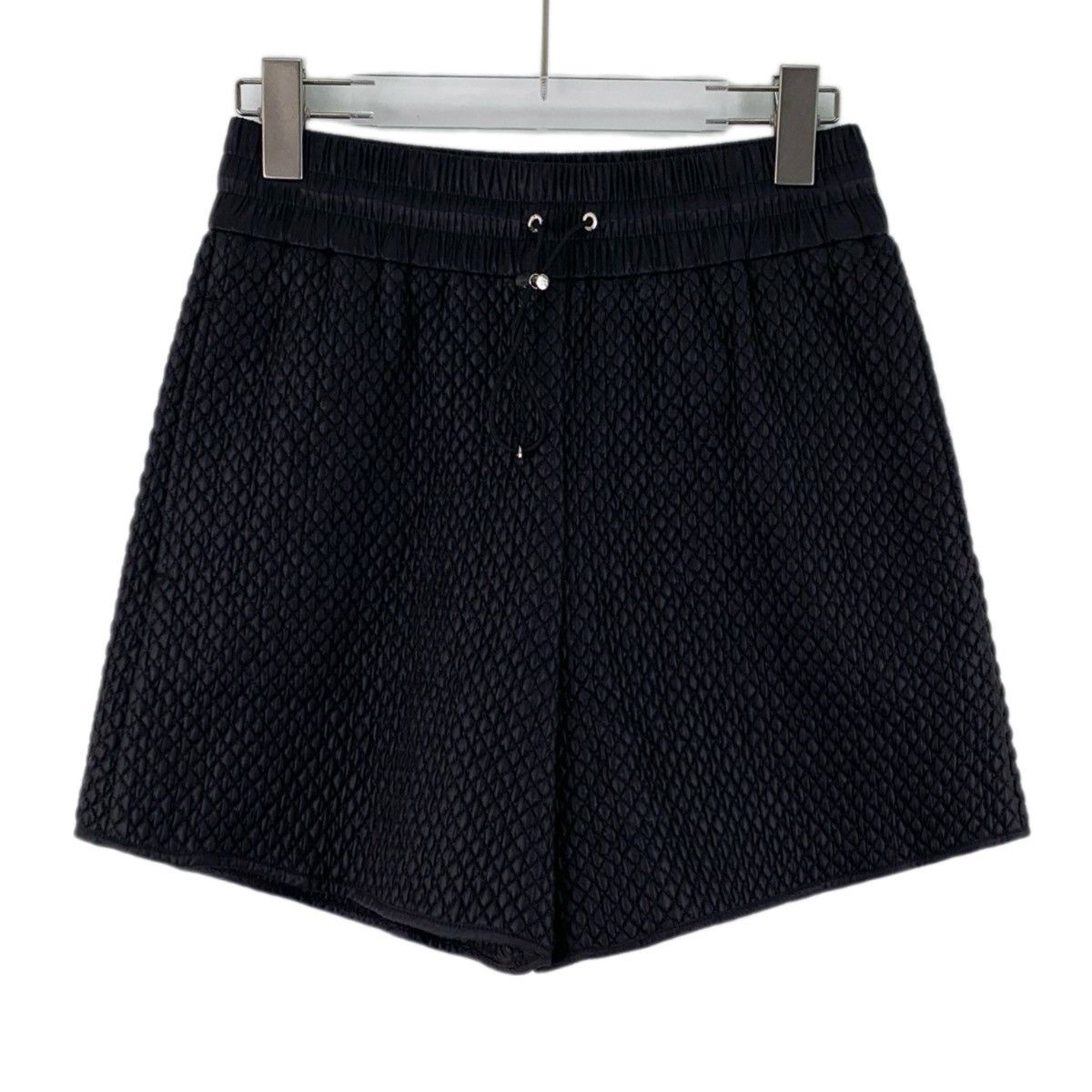 Moncler Moncler Black Nylon Quilted Drawstring Casual Shorts K26WX Size 27" / US 4 / IT 40 - 1 Thumbnail