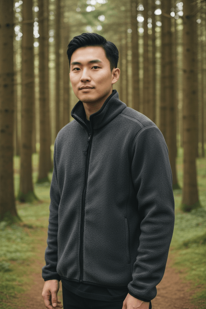 Japanese Brand Vintage 90's UNIQLO Dark Grey Fleece Jacket Size US M / EU 48-50 / 2 - 1 Thumbnail