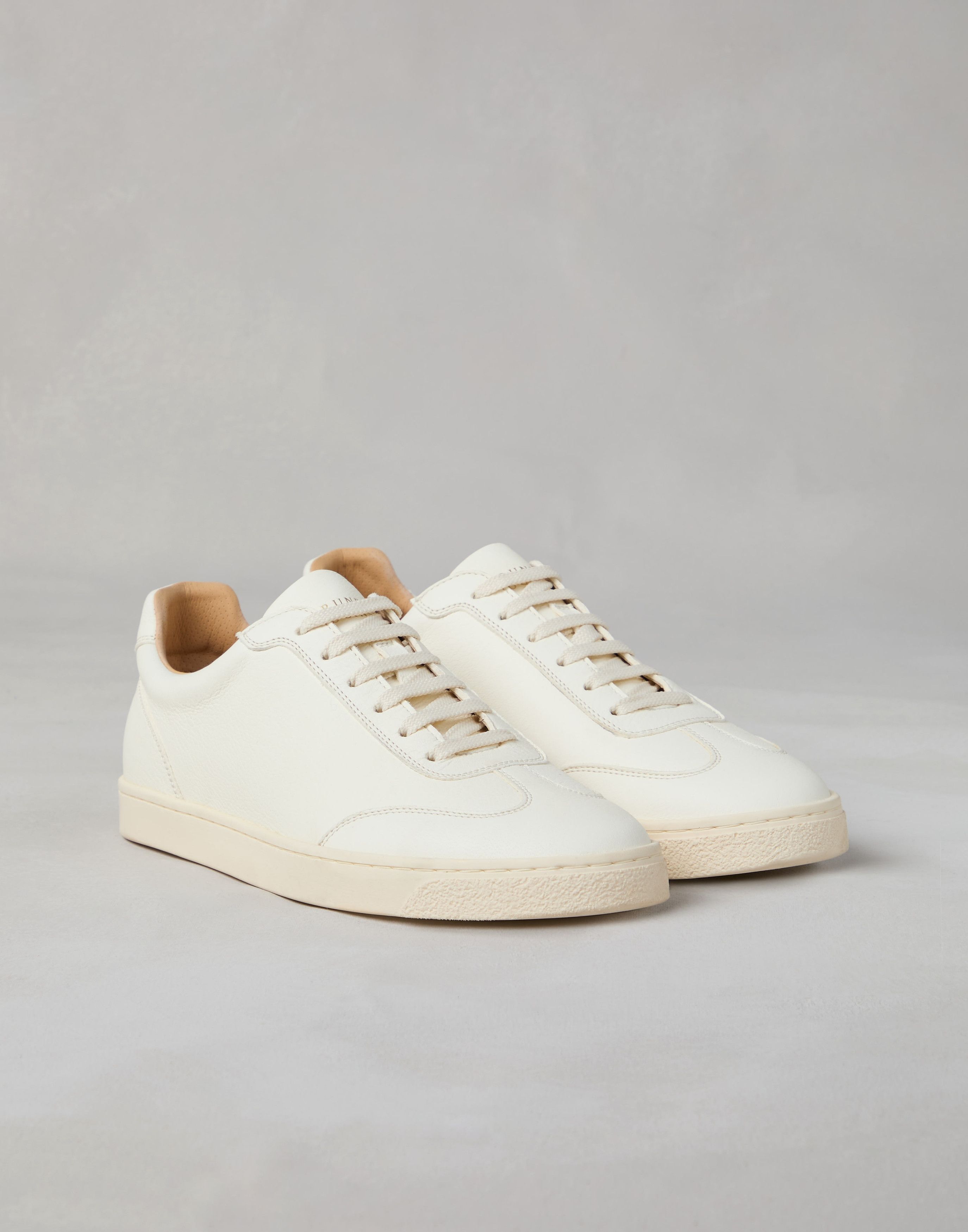 Brunello Cucinelli o1la1rc1a0326 Deerskin Sneakers in Ivory Size US 9 / EU 42 - 5 Thumbnail