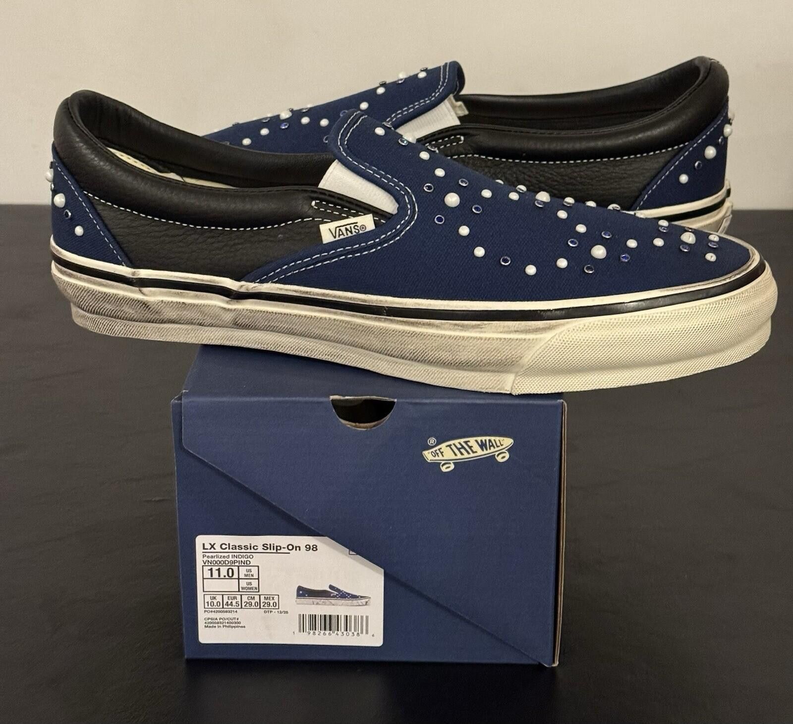 Vans Size 11 - Vans LX Classic Slip-On 98 Pearlized Pack Indigo Size US 11 / EU 44 - 7 Thumbnail