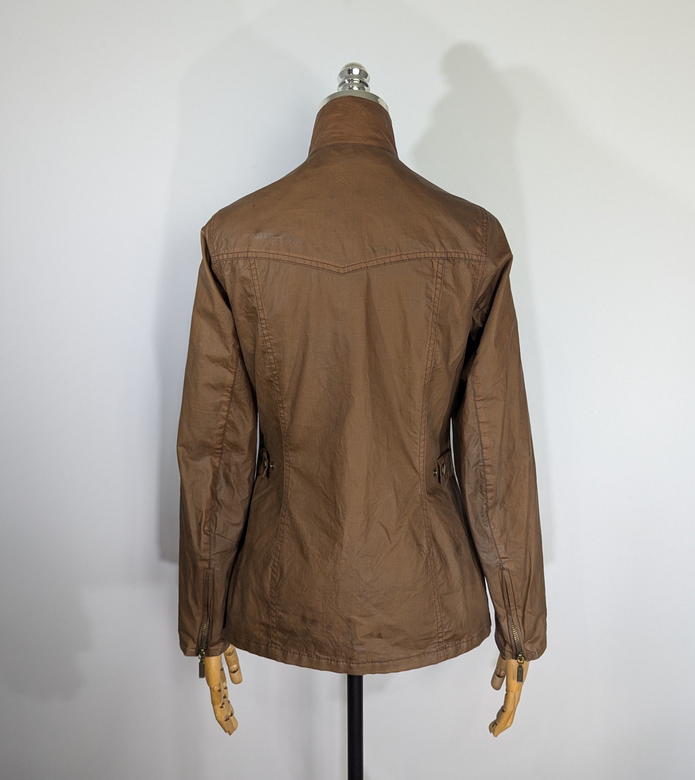 Barbour Barbour Emma Waxed Women's Jacket Brown Waxed Cotton Size S / US 4 / IT 40 - 8 Thumbnail