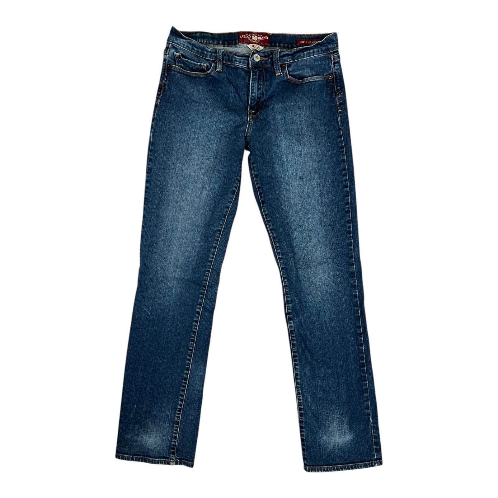 Lucky Brand Lucky Brand Jeans Womens 10 30 Blue Sofia Straight Denim Med Size 30" / US 8 / IT 44 - 1 Thumbnail