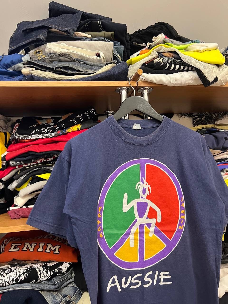 Vintage Peace Jammin Vintage 90s Big Logo T shirt Size US L / EU 52-54 / 3 - 2 Thumbnail