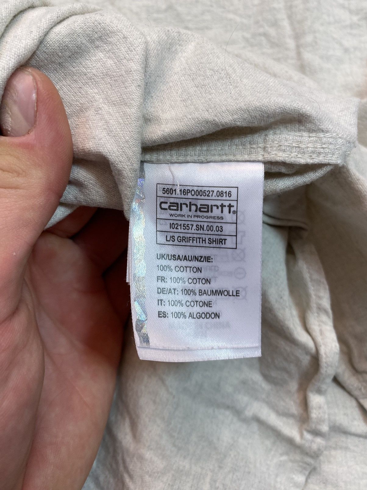 Carhartt × Carhartt Wip Carhartt WIP Men’s Grey Shirt Size Large Size US L / EU 52-54 / 3 - 12 Thumbnail