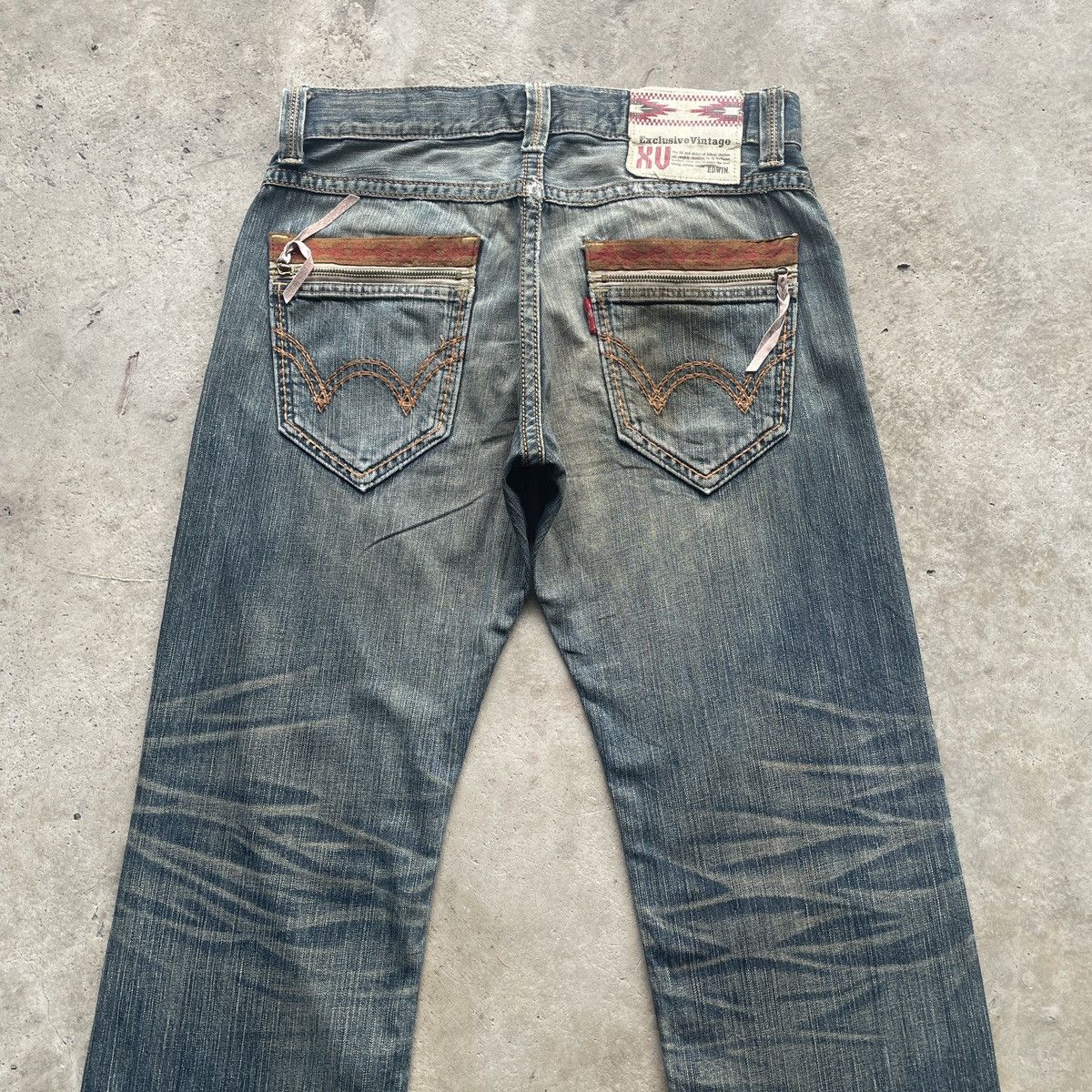 Edwin W34 Vintage Edwin XV Distressed Rusty Jean Faded Denim Pants Size US 34 / EU 50 - 11 Thumbnail