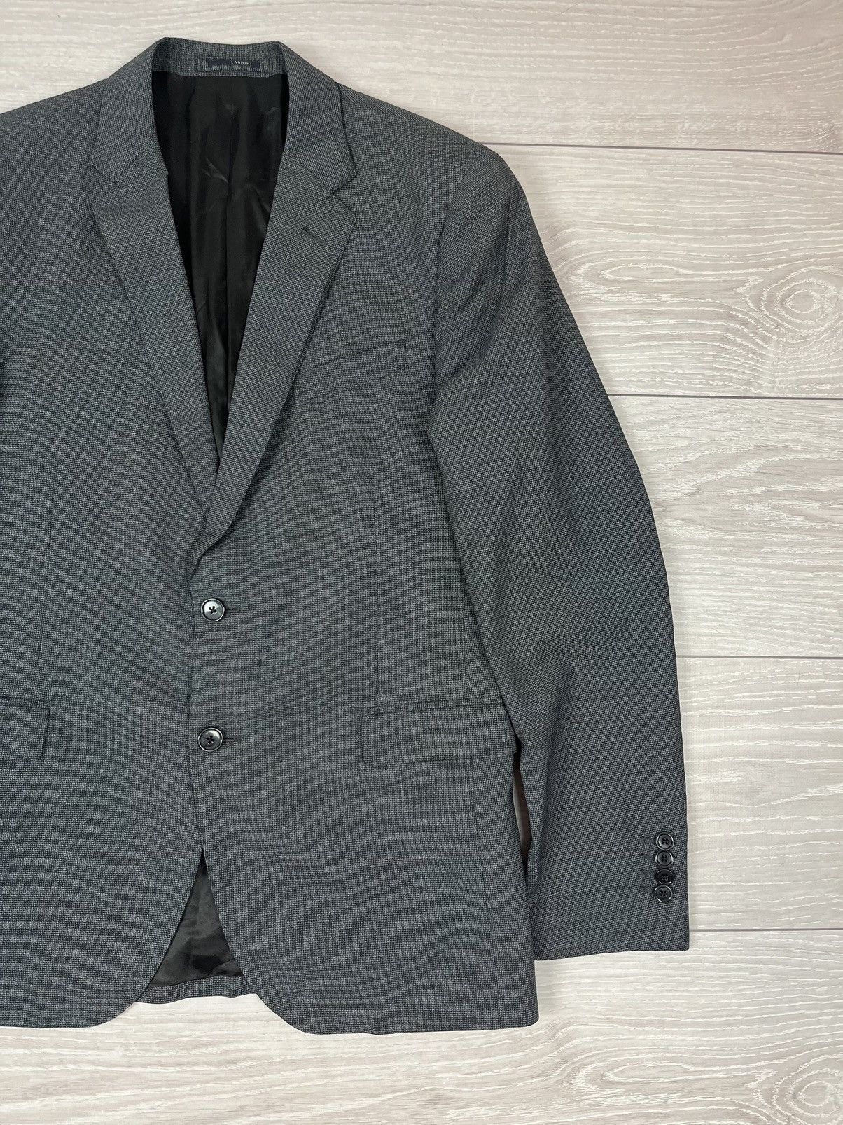 Lardini Lardini Italy Grey Wool Two Buttons Blazer 54 Size Size 48R - 2 Thumbnail