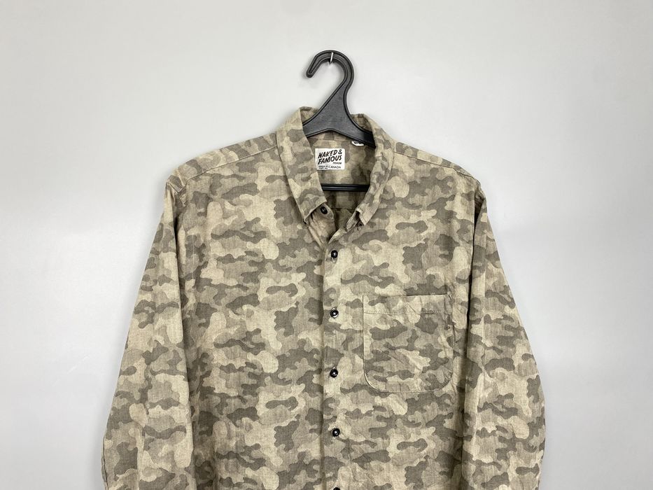 Naked & Famous Naked Famous Camo Button Up Overshirt Made in Canada ...