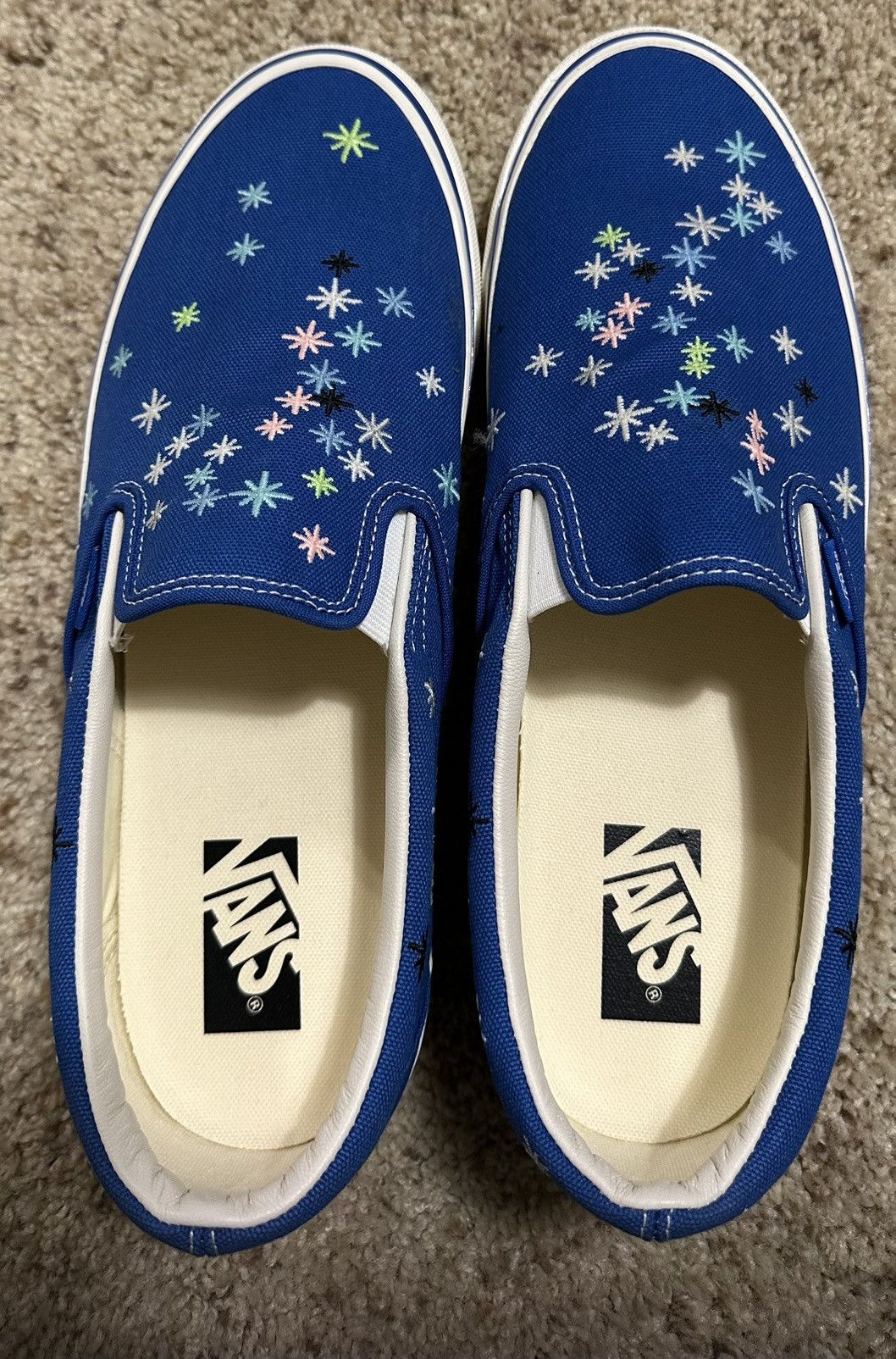 Other *RARE* AOI X VANS SLIP ON 98 EMBROIDERED SIZE 12 BLUE Size US 12 / EU 45 - 5 Thumbnail