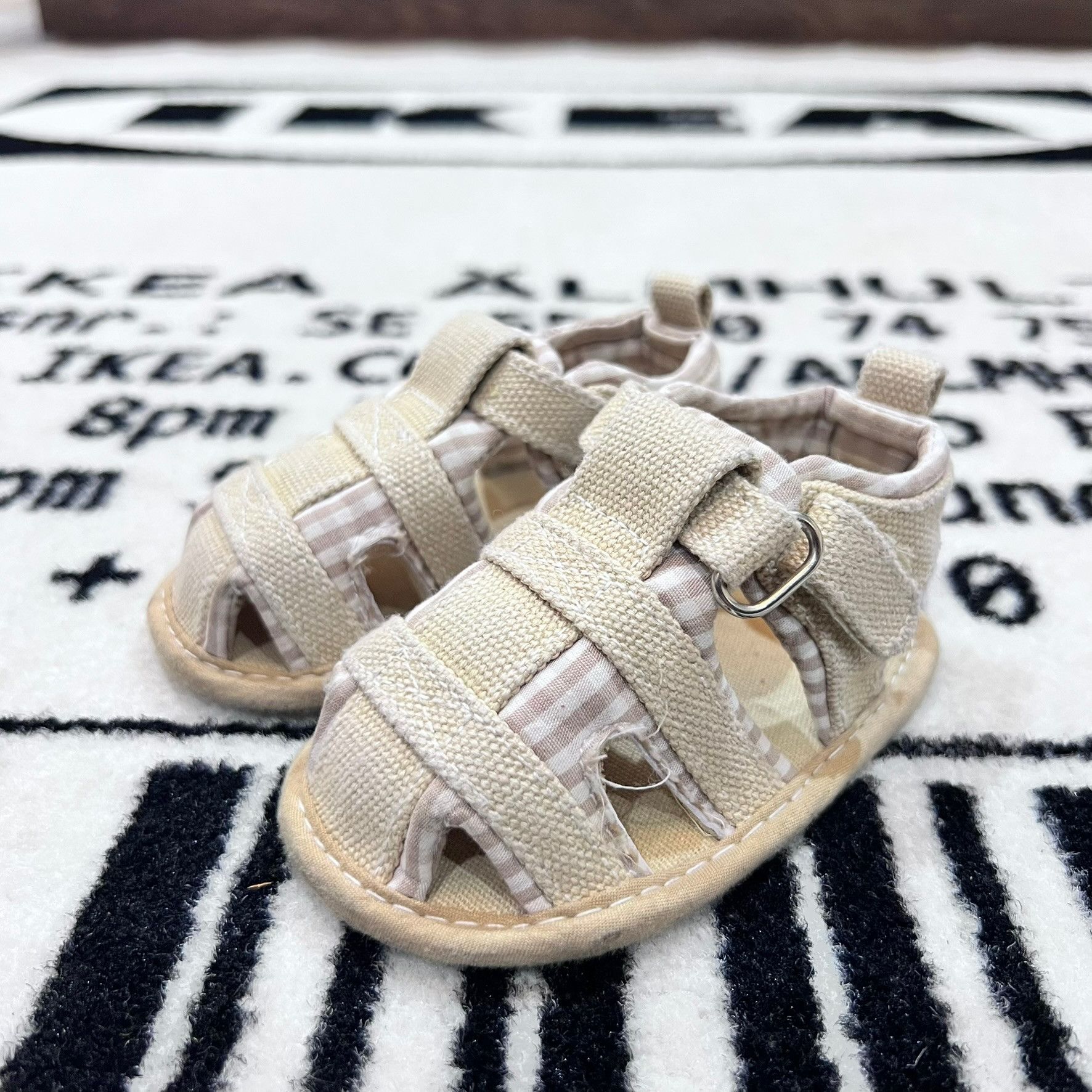 Other First Steps Canvas Hook & Loop Velcro Strap Baby Sandal Size US 5 / EU 37 - 1 Thumbnail